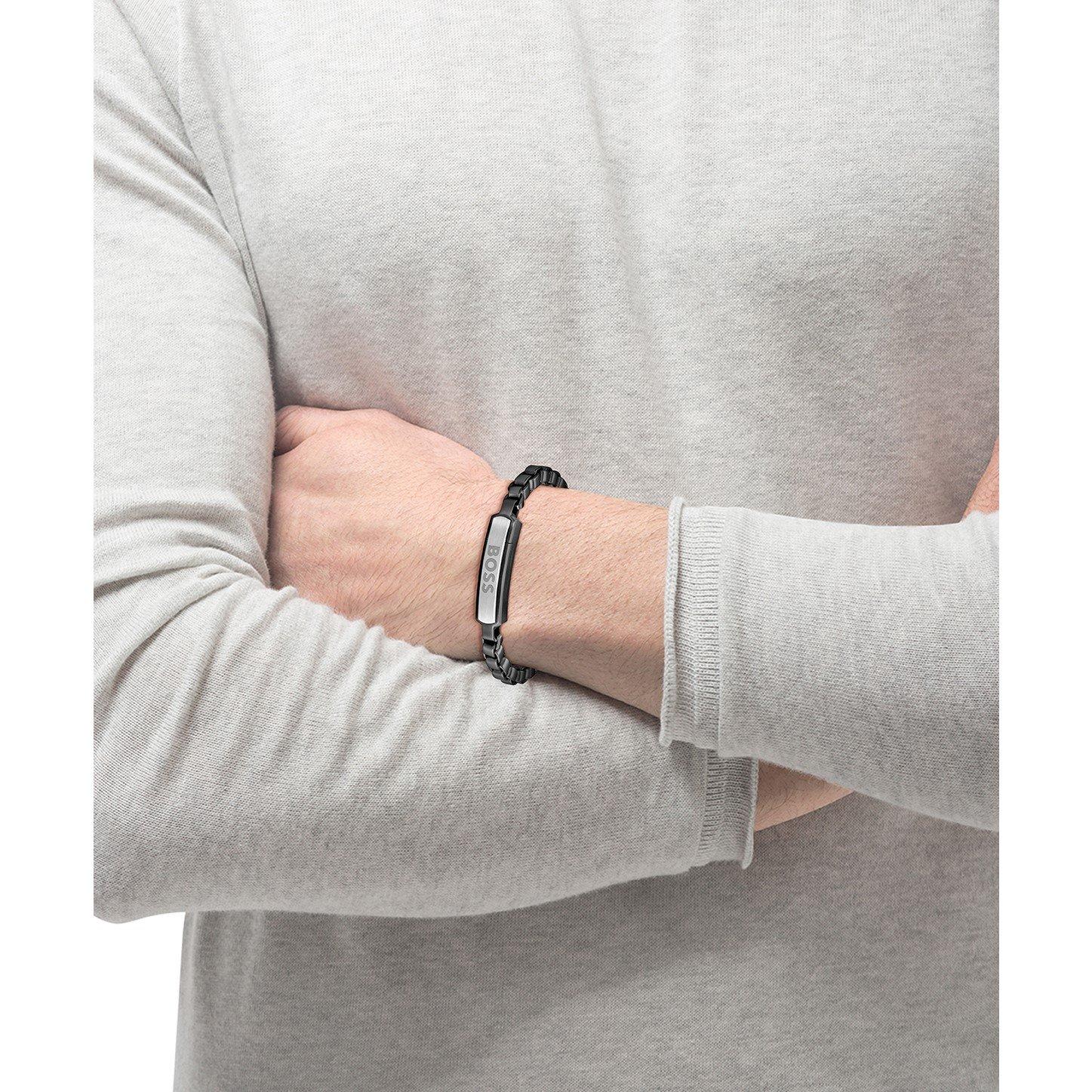 Boss Jewellery Men's Devon Box Chain Magnetic Closure Bracelet | FRASERS