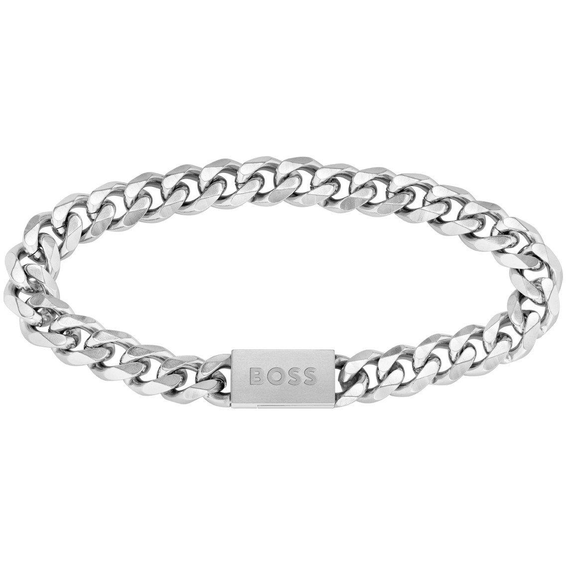 Silver - Boss - Men's Chain Bracelet with Magnetic Closure - 1
