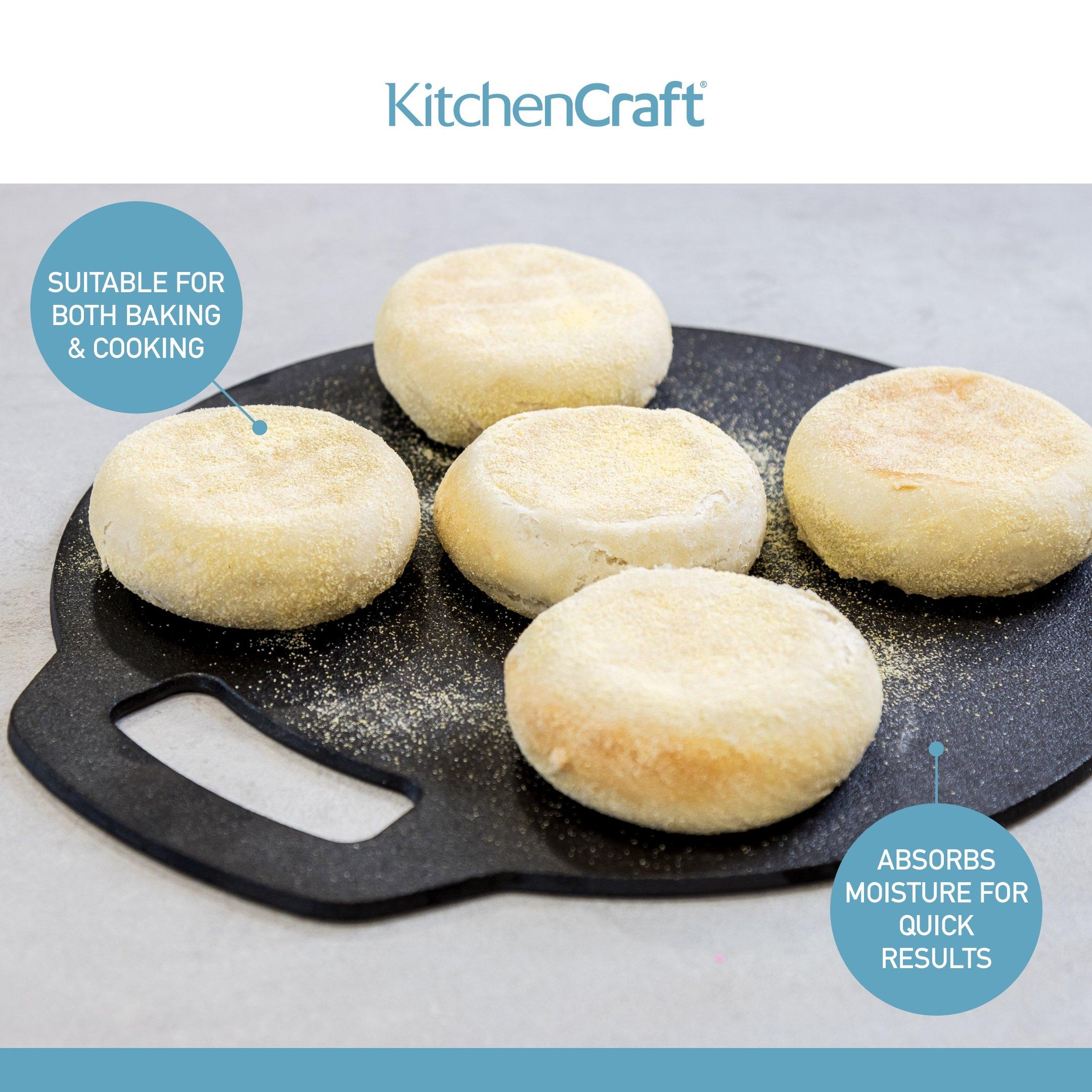 Black - KitchenCraft - KitchenCraft Cast Iron Black Steel Baking Stone - 5