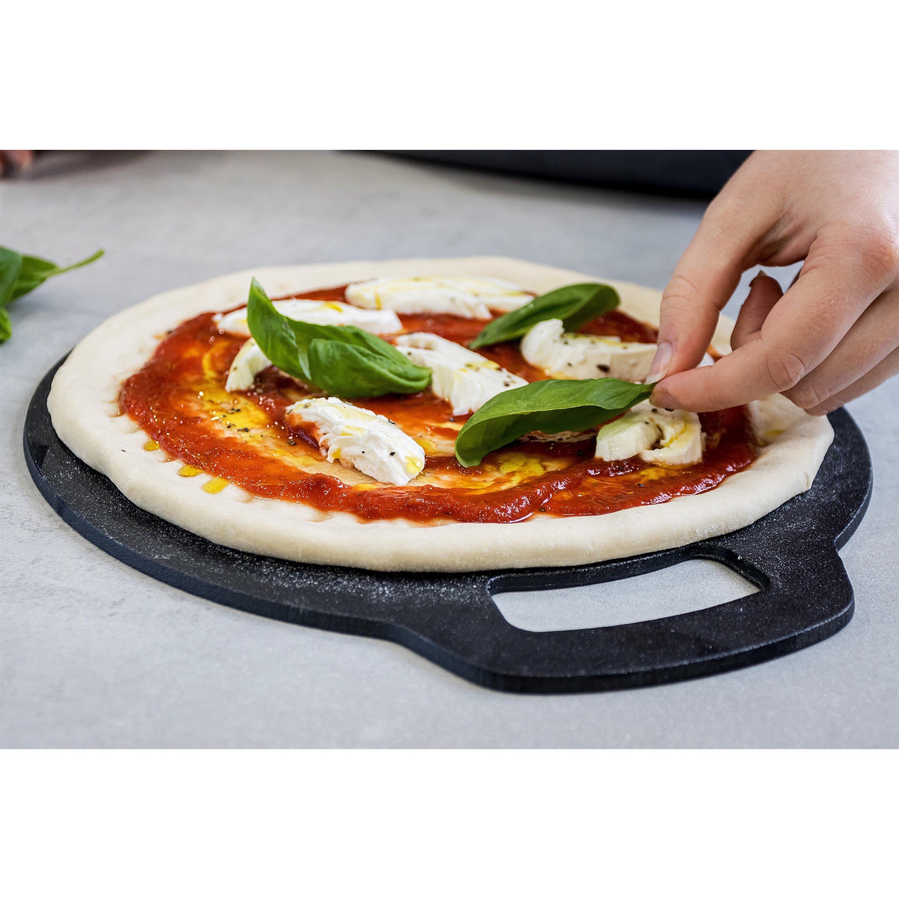 Black - KitchenCraft - KitchenCraft Cast Iron Black Steel Baking Stone - 8