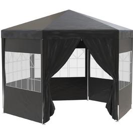 Outsunny Outsunny 4m Hexagonal Gazebo 6 Removable Sides
