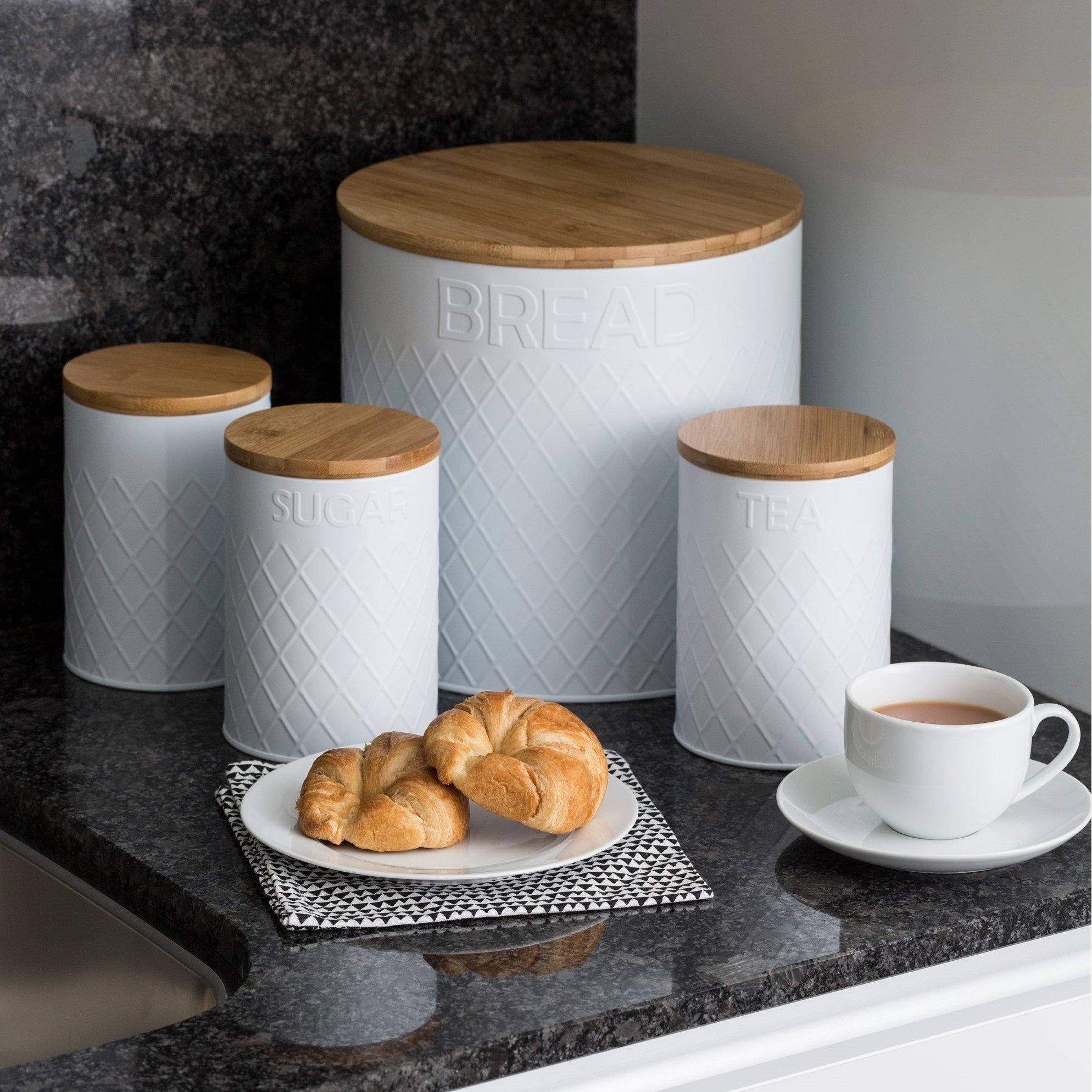 White - Typhoon - Embossed White Bread Bin - 4