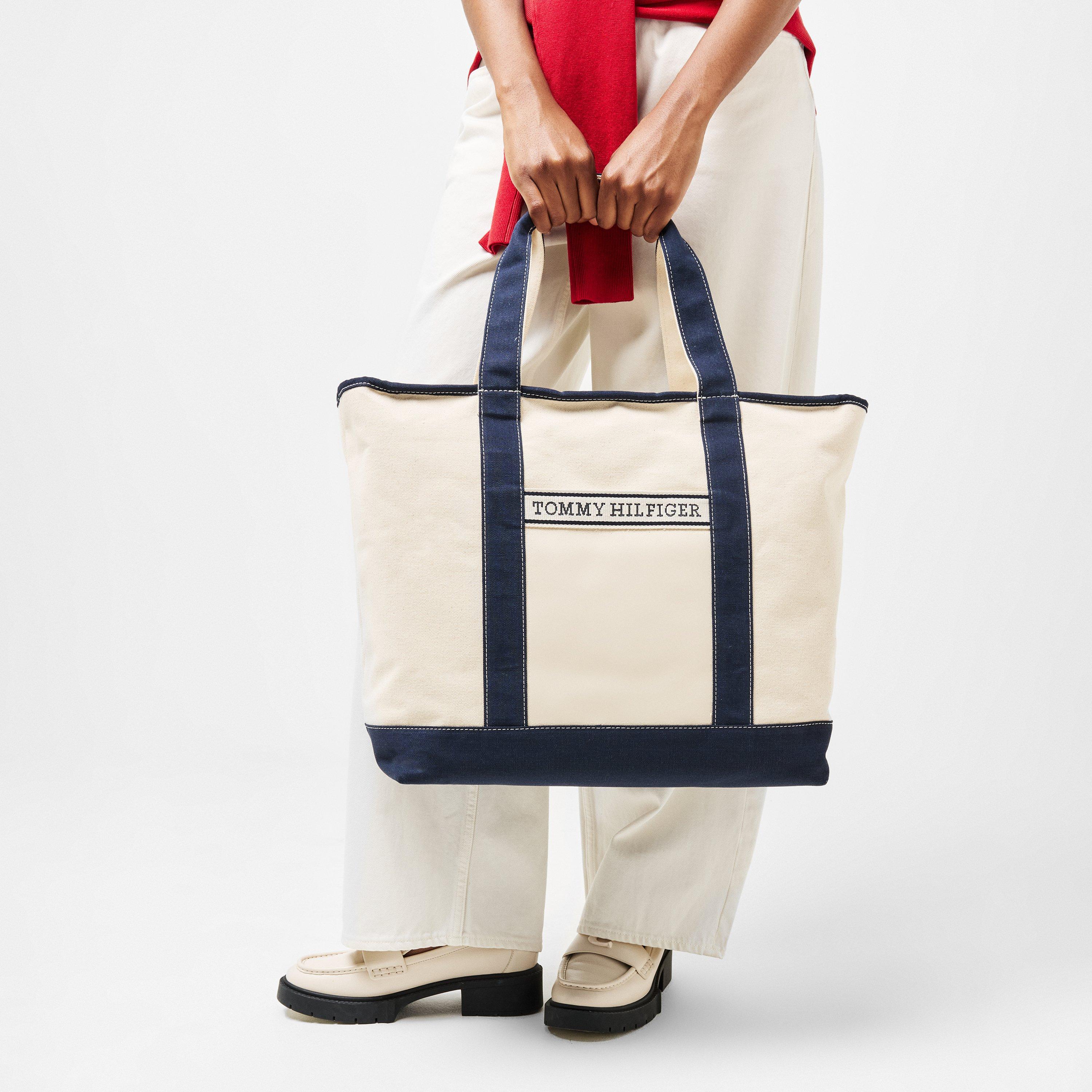 Space Blue - Tommy Hilfiger - Women's Summer Canvas Tote Bag - 3