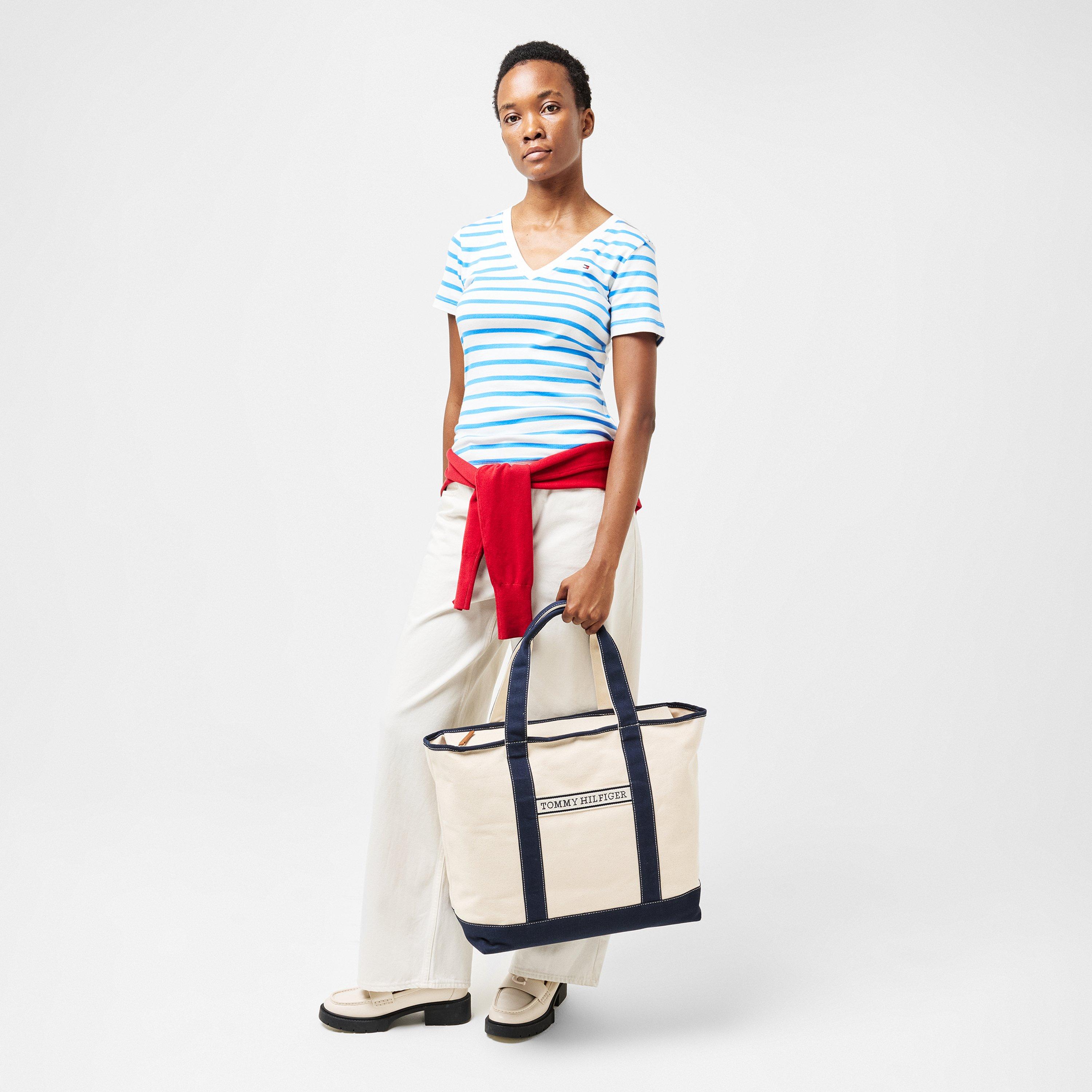 Space Blue - Tommy Hilfiger - Women's Summer Canvas Tote Bag - 6