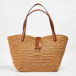 Tom Ford Medium Tara Raffia Tote Bag