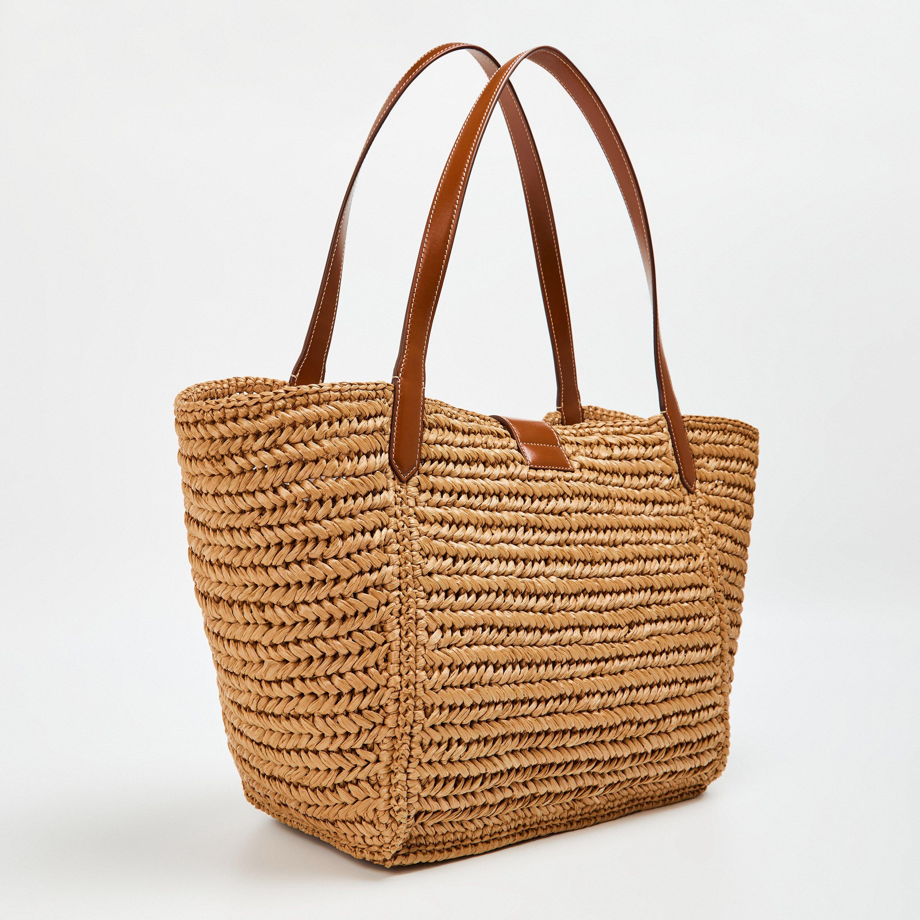 Vanilla - Tom Ford - Medium Tara Raffia Tote Bag - 2