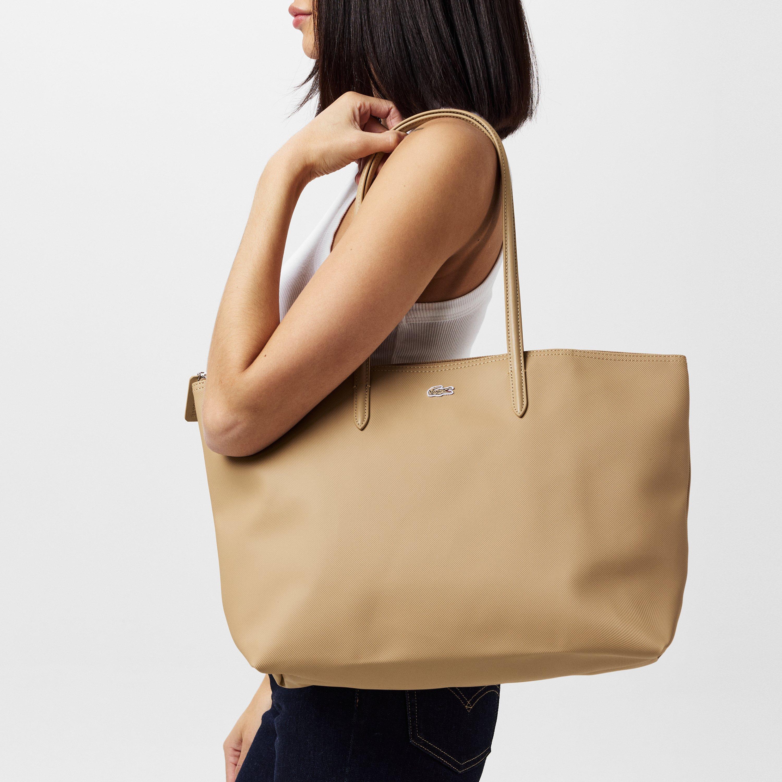 Bež - Lacoste - Women's Spacious Zip Closure Tote Bag - 2
