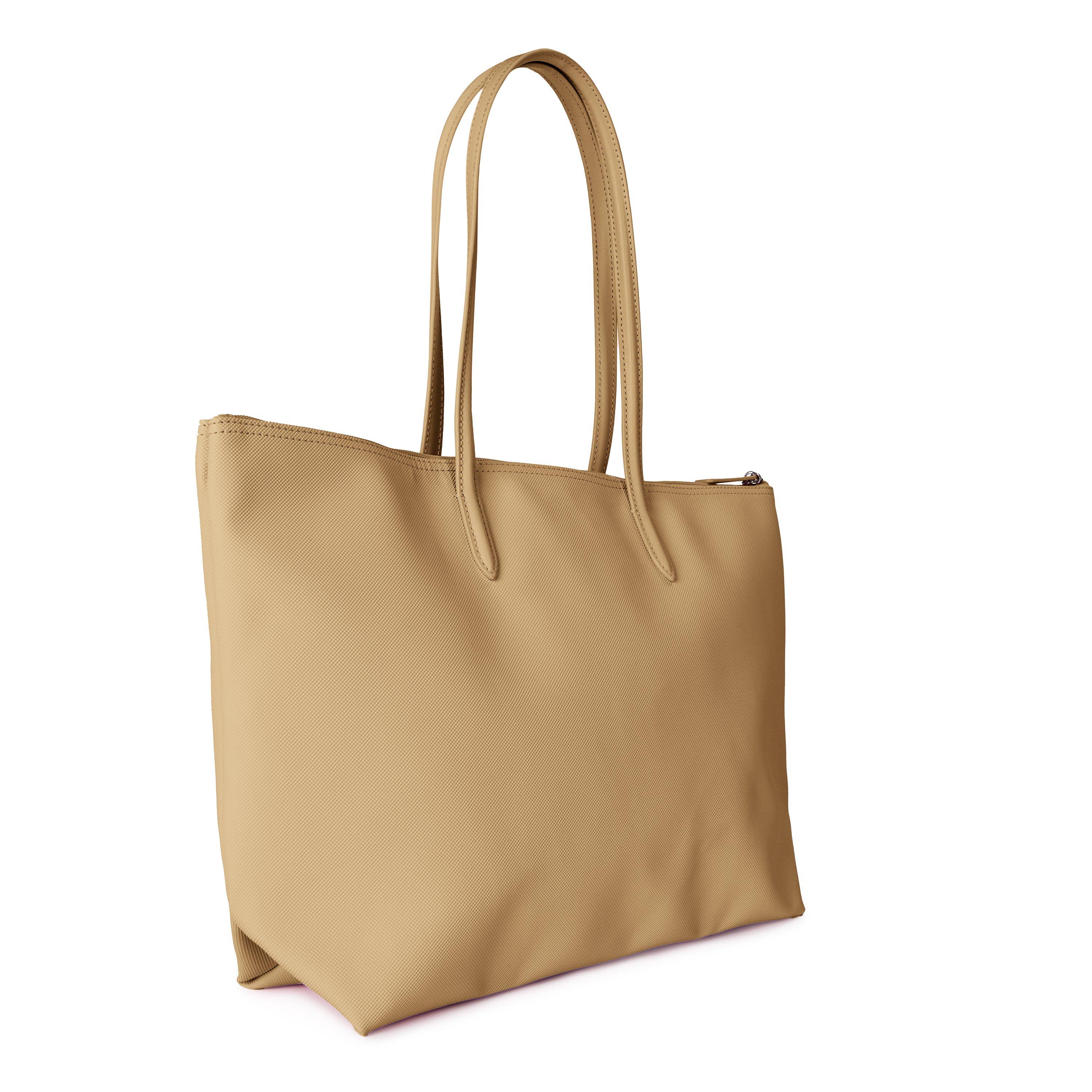 Bež - Lacoste - Women's Spacious Zip Closure Tote Bag - 3