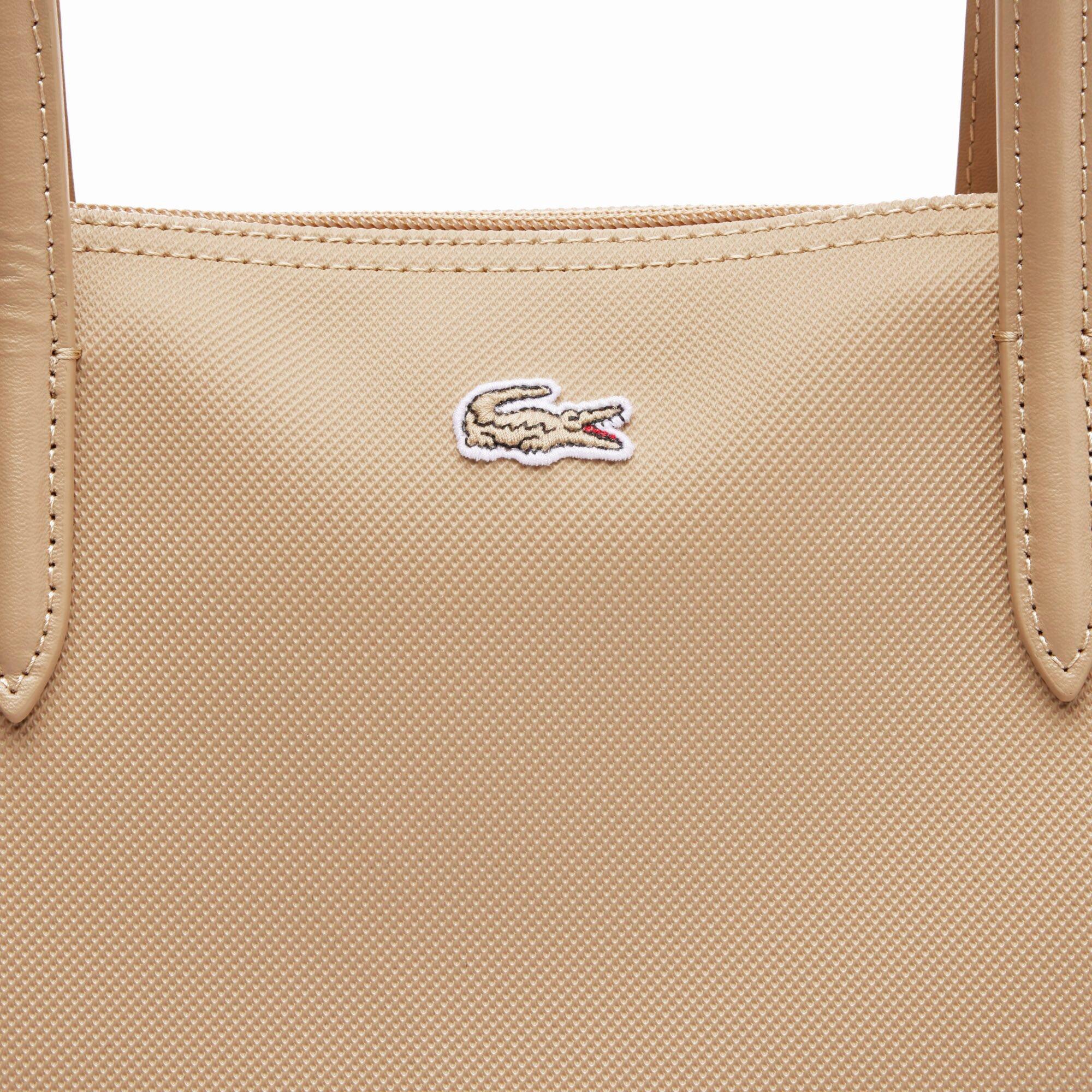 Bež - Lacoste - Women's Spacious Zip Closure Tote Bag - 5