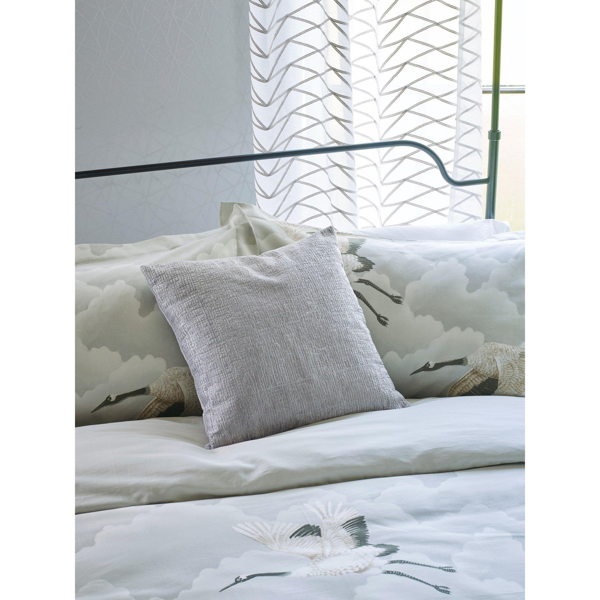 Silver - Harlequin - Cranes In Flight Cushion - 3