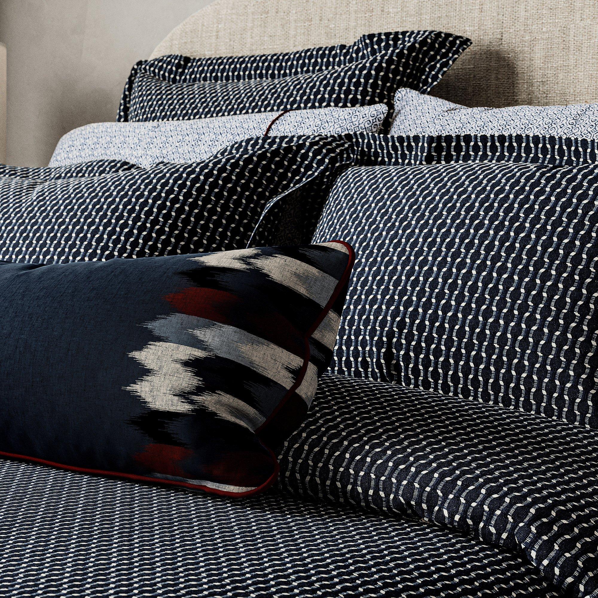 Midnight - Bedeck of Belfast - Aruni Textured Weave Square Pillowcase - 2