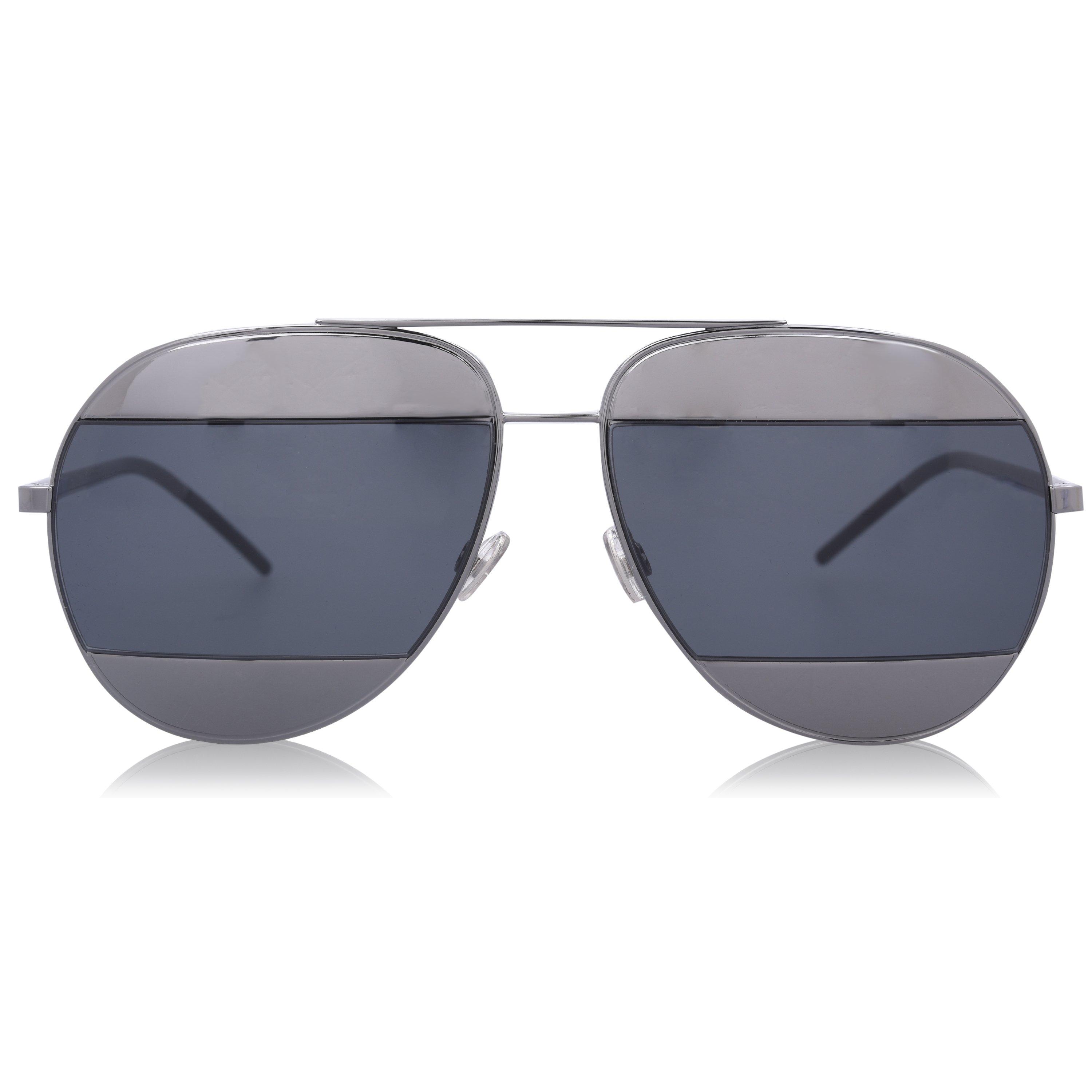 - - DIOR - Gunmetal Dark 0CD000681 Aviator Sunglasses - 1
