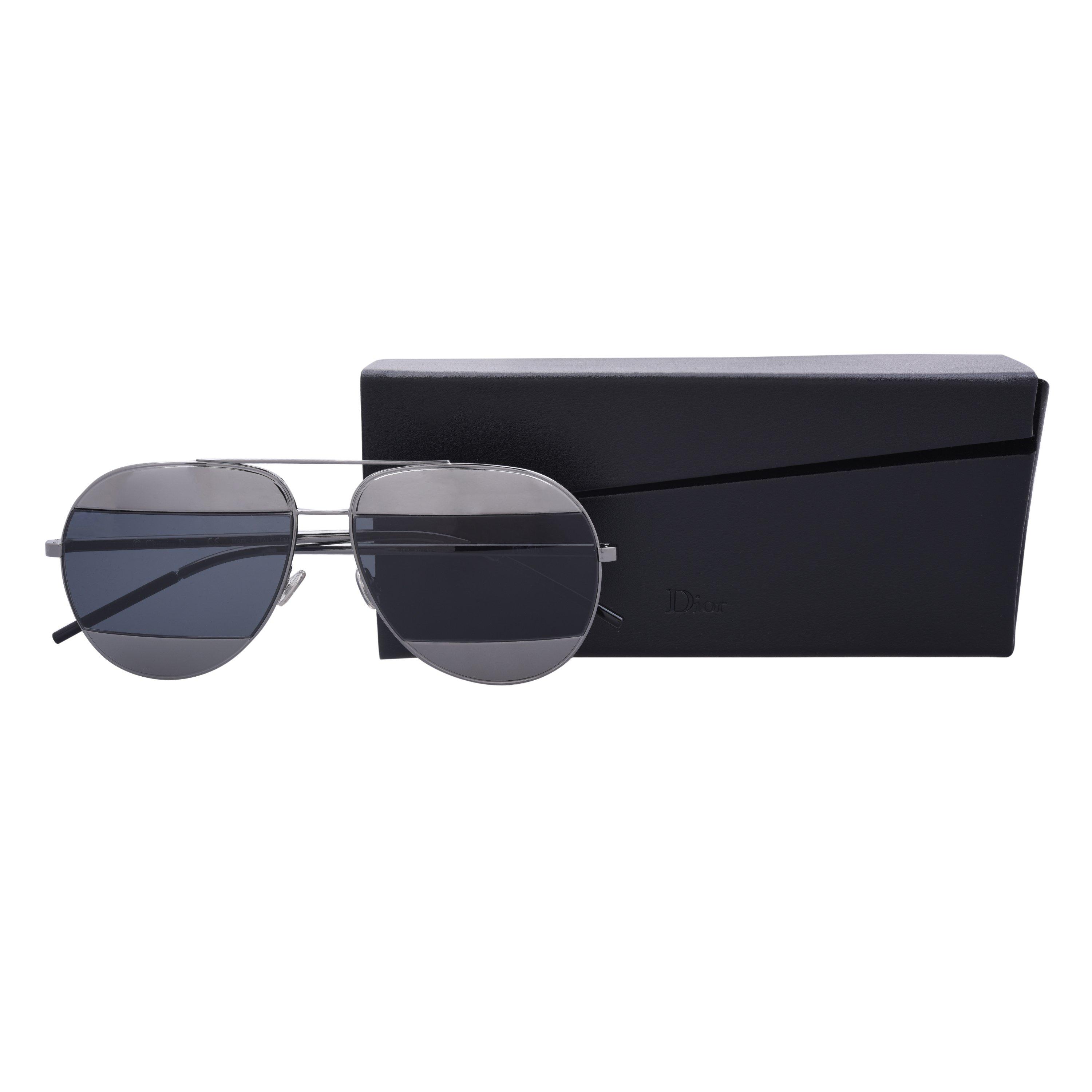 - - DIOR - Gunmetal Dark 0CD000681 Aviator Sunglasses - 4