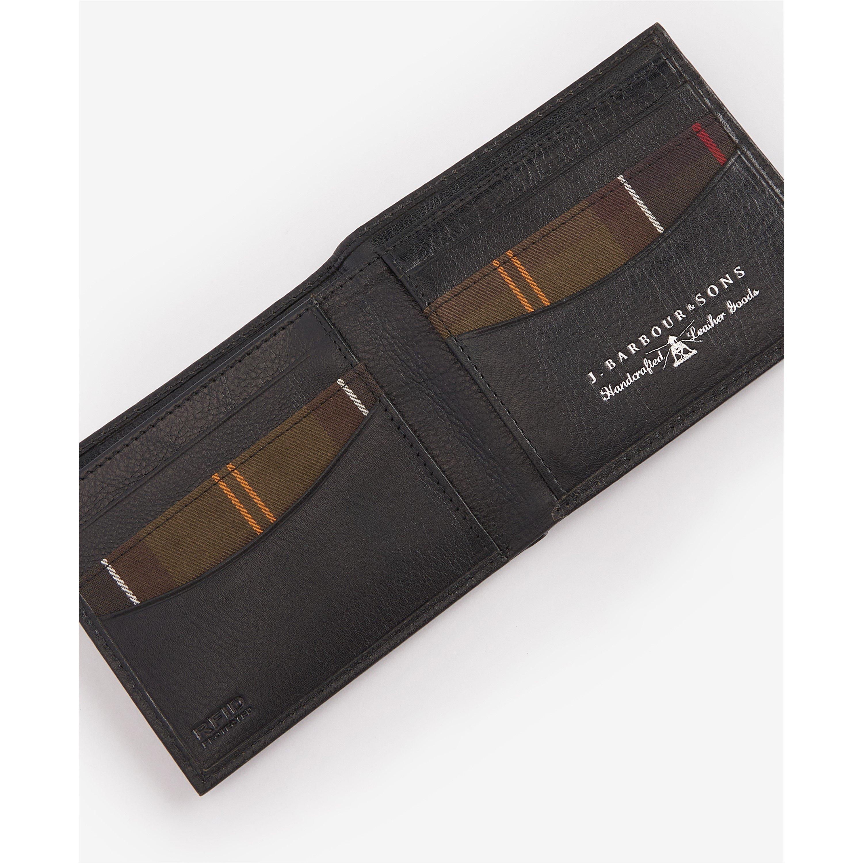 Black / Classic - Barbour - Mens Barbour Colwell Leather Billfold Wallet - 3