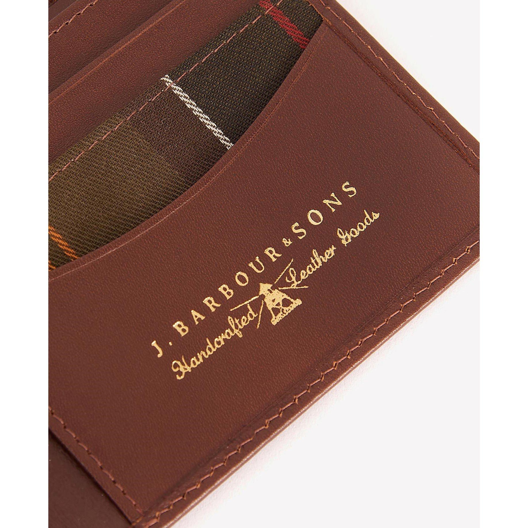 Brown / Classic - Barbour - Colwell Leather Billfold Wallet - 3