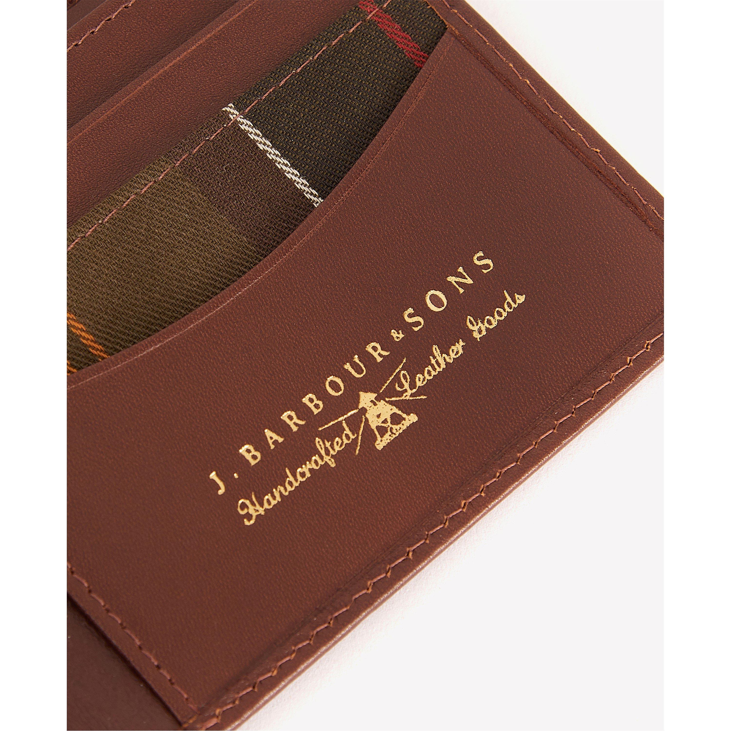Brown / Classic - Barbour - Colwell Leather Billfold Wallet - 4