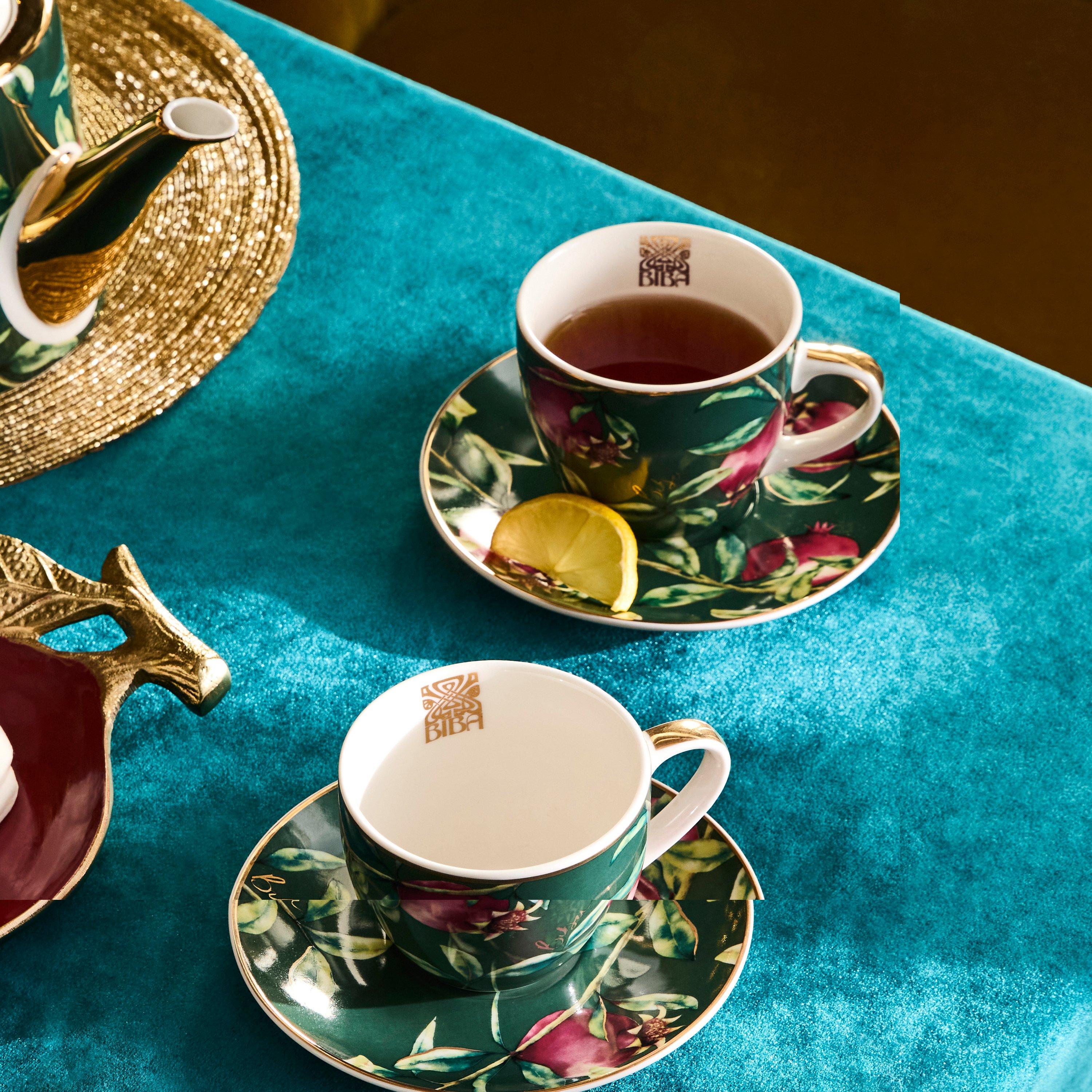 Pomegranate - Biba - Biba Printed Cup & Saucer Set of 2 - 1