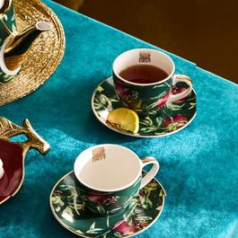 Biba Printed Cup And Saucer Set of 2