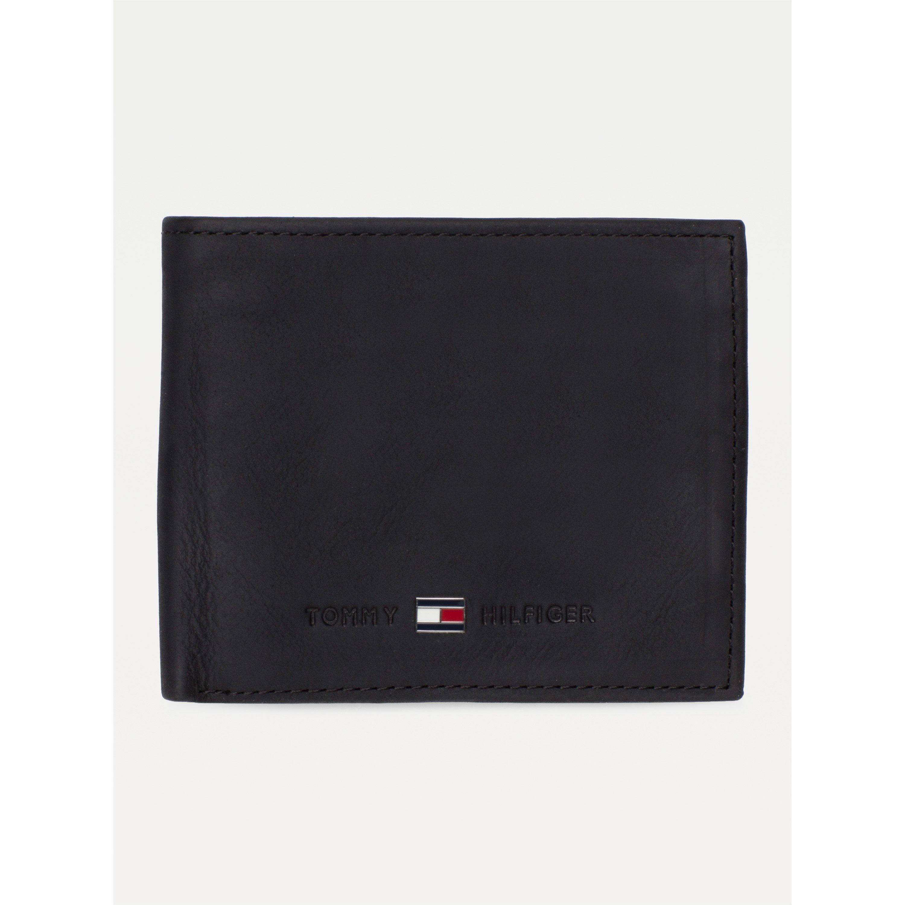 Black - Tommy Hilfiger - Johnson Small Bifold Leather Wallet - 1