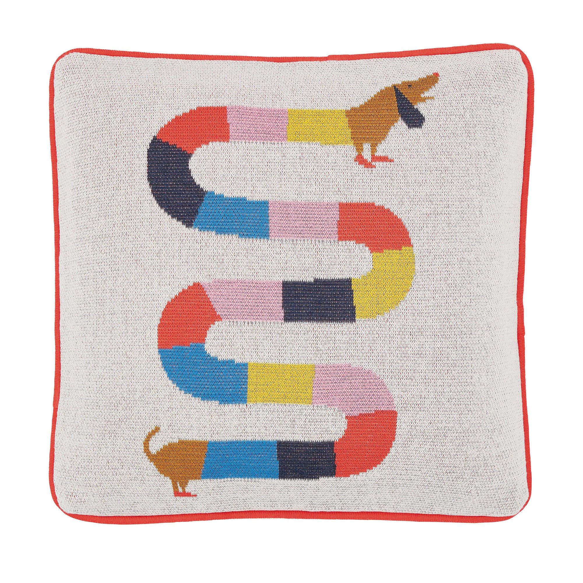 Joules Lighthouse Stripe Knit Cushion
