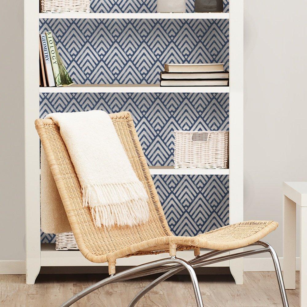 Blue - Wall Pops - Self Adhesive Wallpaper Arrowhead - 6