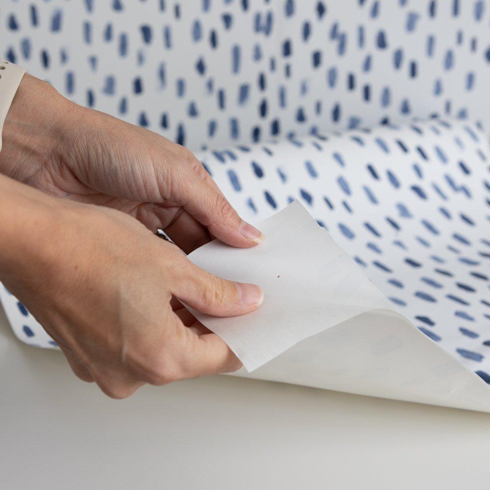 Blue - Wall Pops - Self Adhesive Wallpaper Bindu Blue - 3