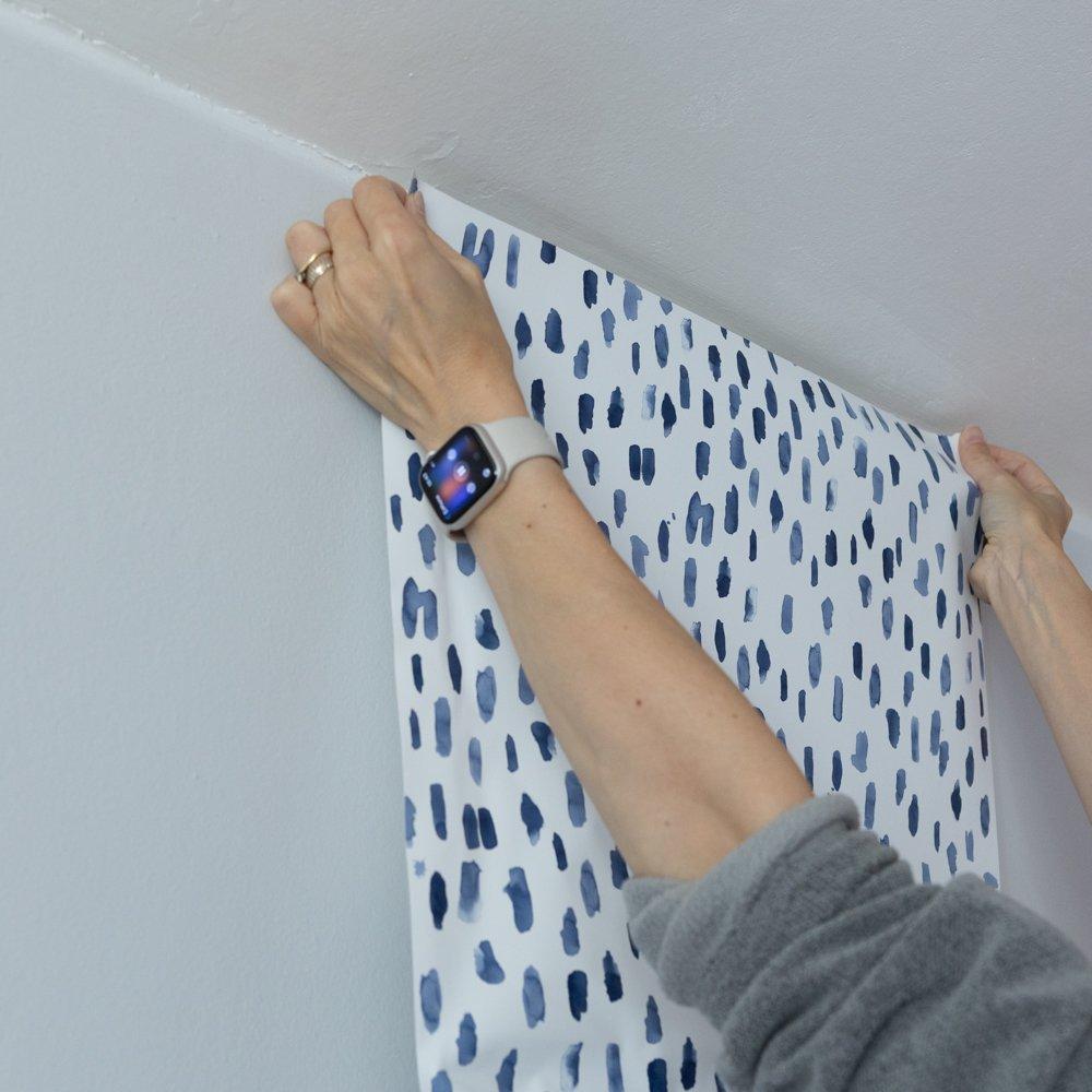 Blue - Wall Pops - Self Adhesive Wallpaper Bindu Blue - 4