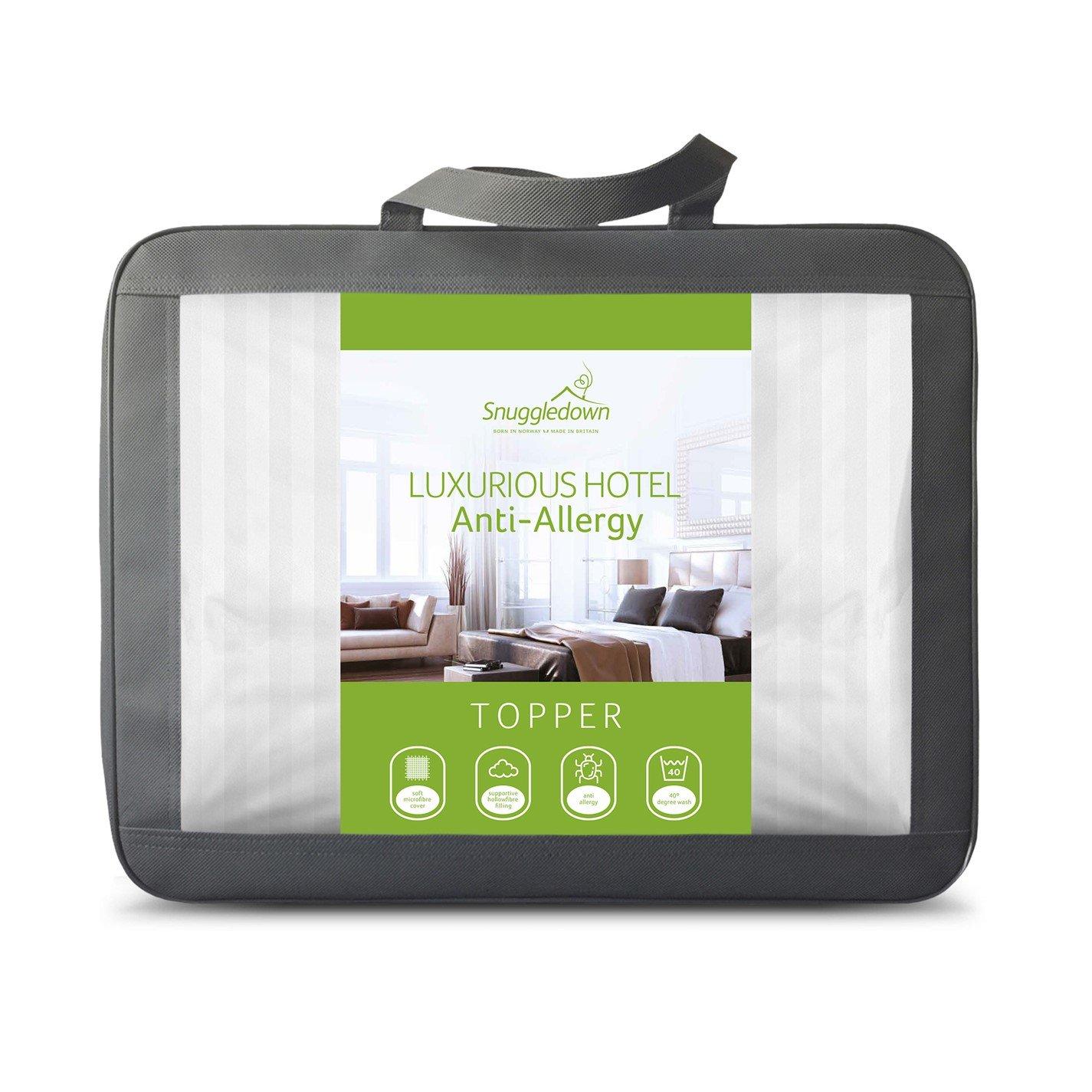 Snuggledown  Luxurious Hotel Anti Allergy 2.5Cm Mattress Topper - White - Super King