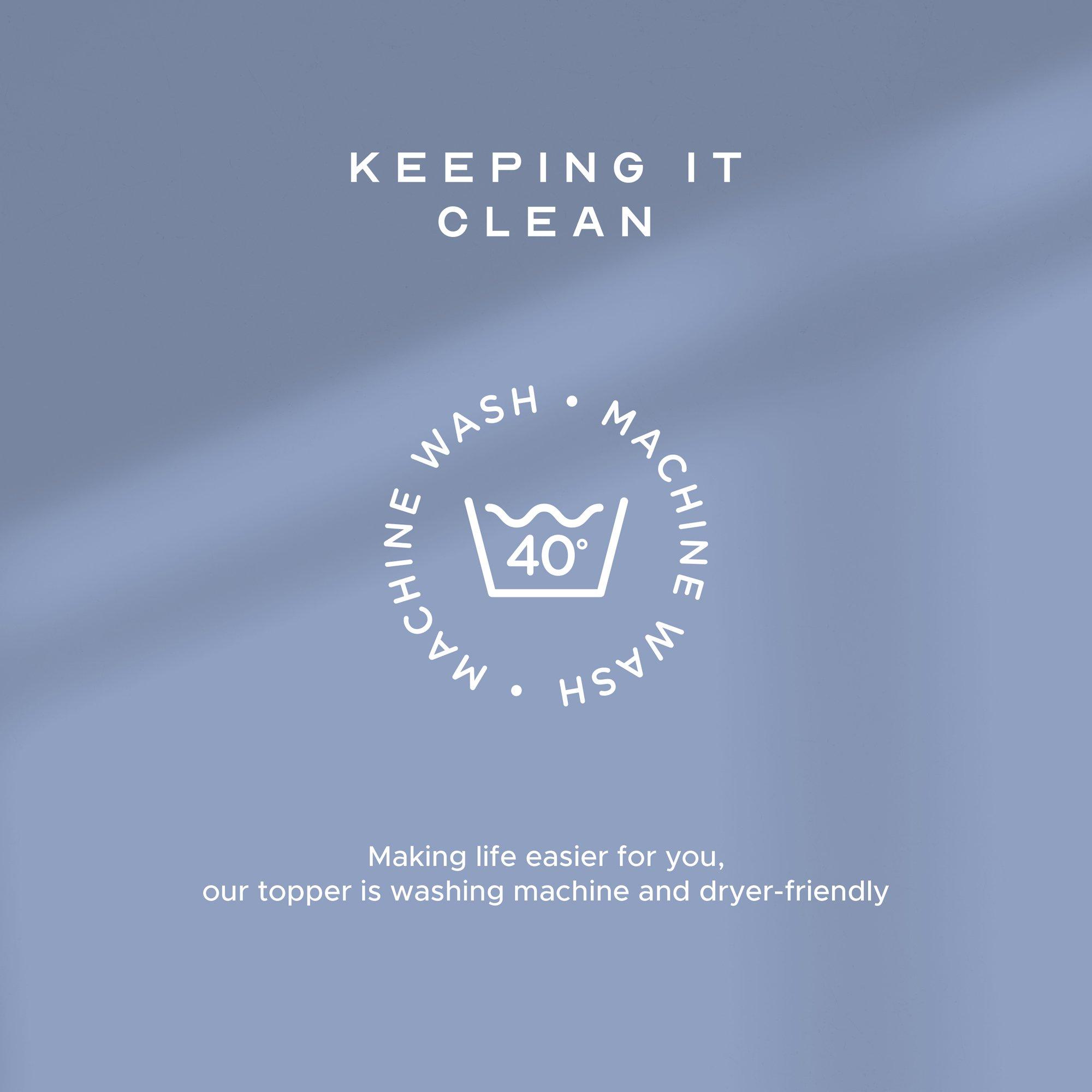 White - Snuggledown - Scandinavian Hollowfibre 3cm Mattress Topper - 7