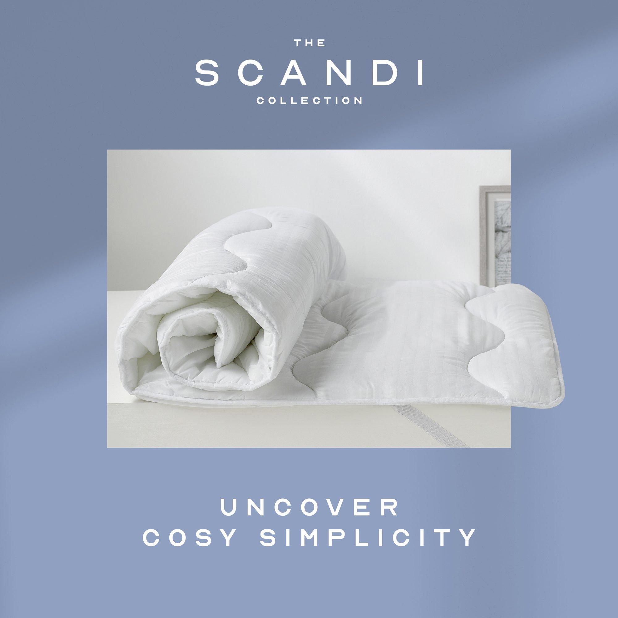 White - Snuggledown - Scandinavian Hollowfibre 3cm Mattress Topper - 8