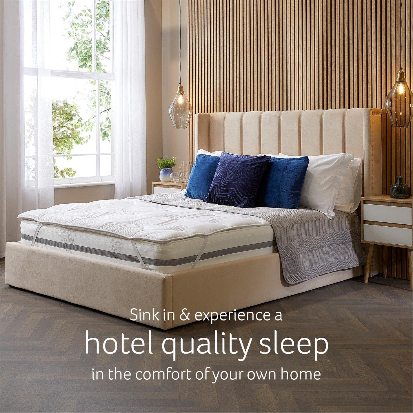 White - Snuggledown - Hotel Quality Temperature Regulating Mattress Topper - 2