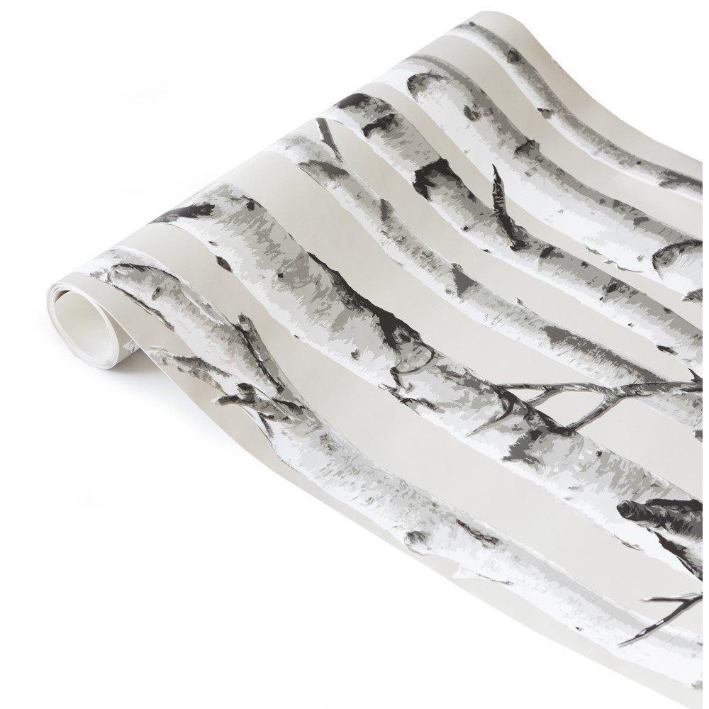 Grey - Wall Pops - Self Adhesive Wallpaper Birch Tree - 2