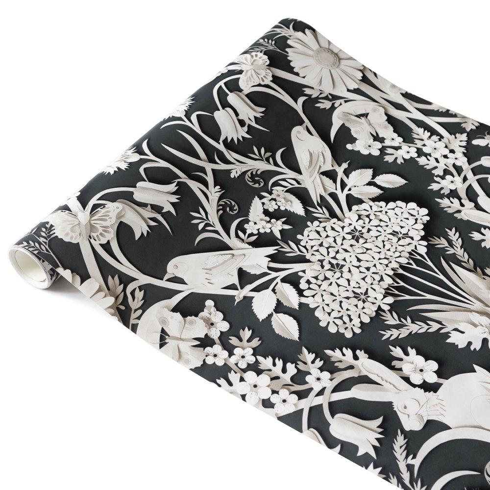 Black/White - Wall Pops - Self Adhesive Wallpaper Eloise Charcoal - 2