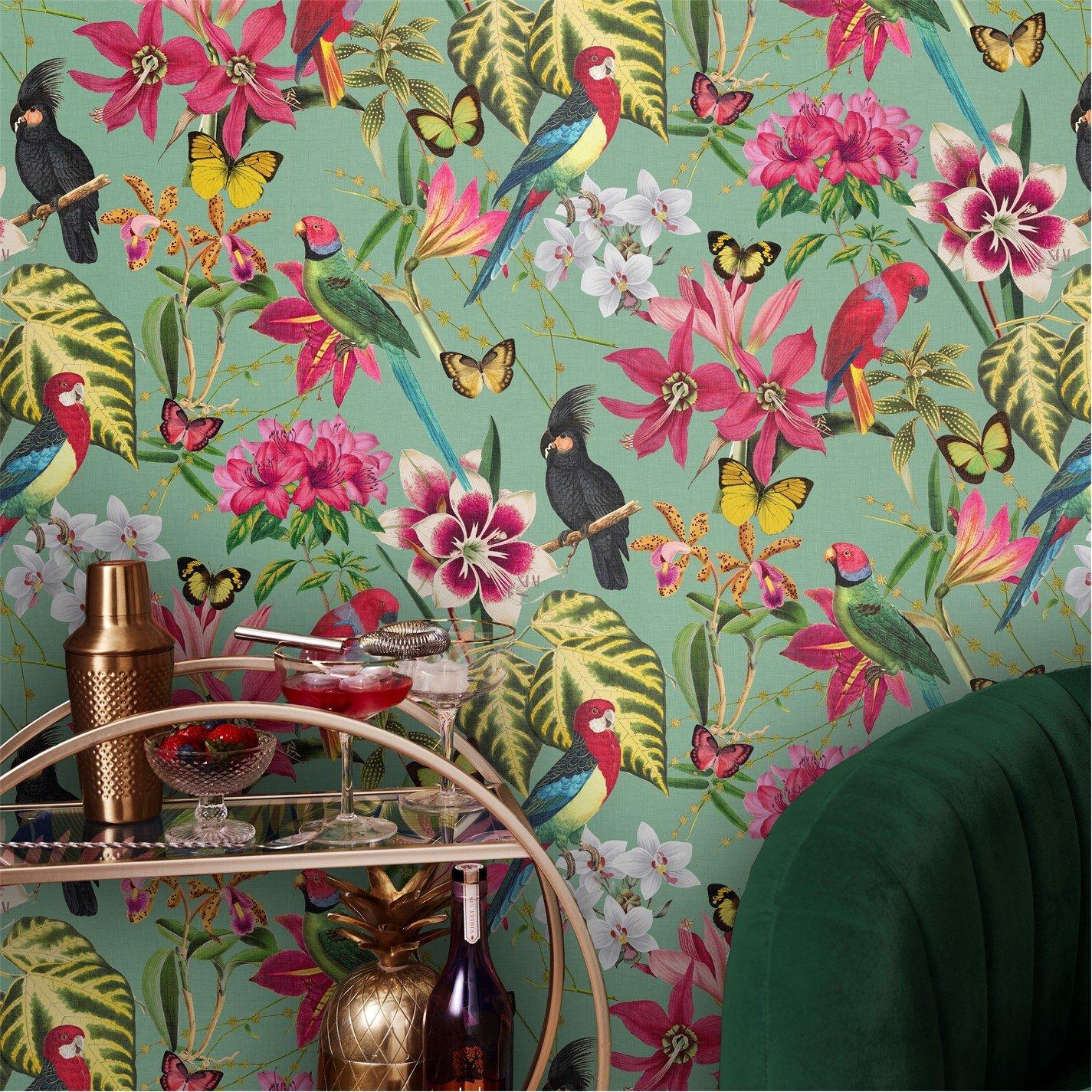 Mulitcolour - Envy - Paradiso Multicolour Floral Wallpaper - 2