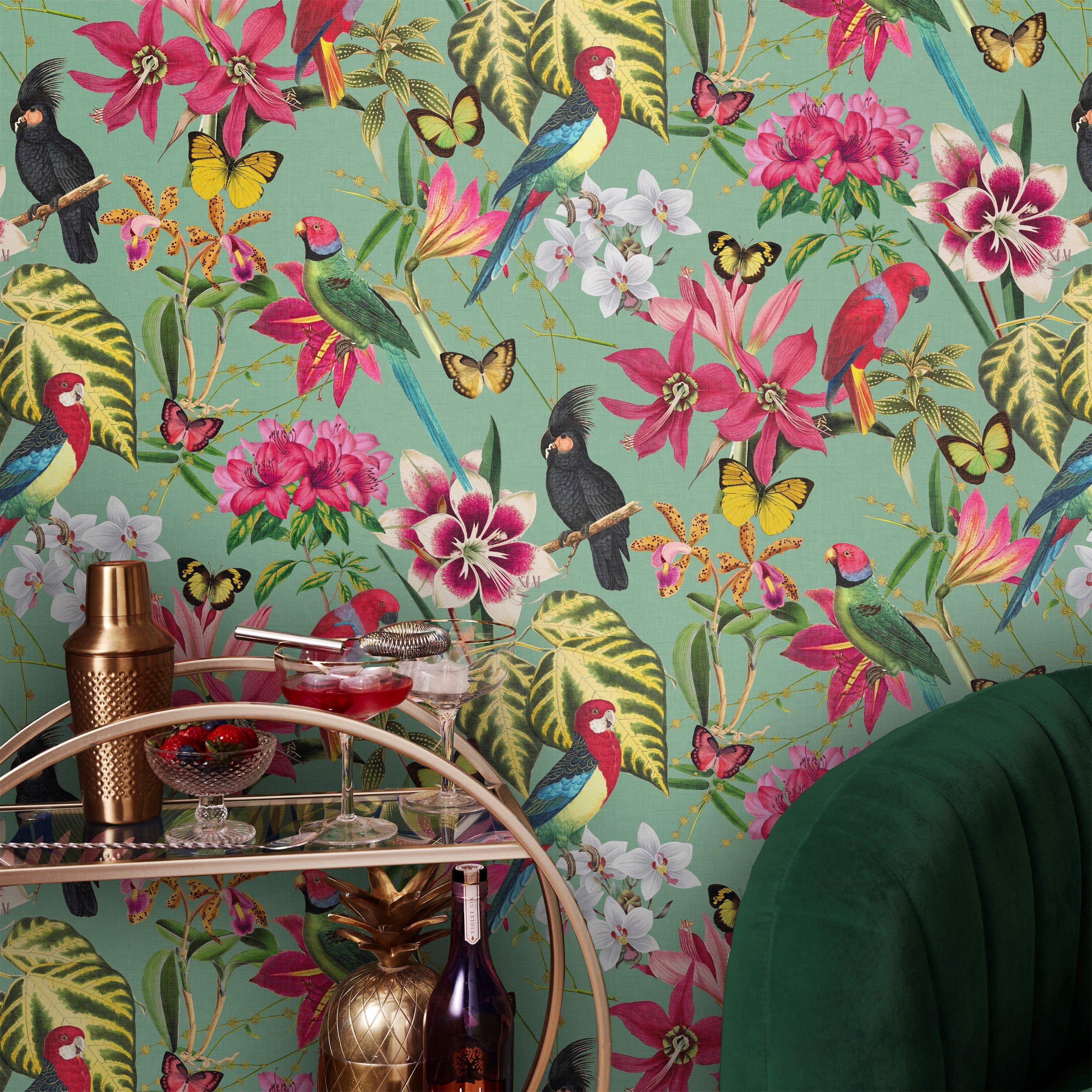 Mulitcolour - Envy - Paradiso Multicolour Floral Wallpaper - 2