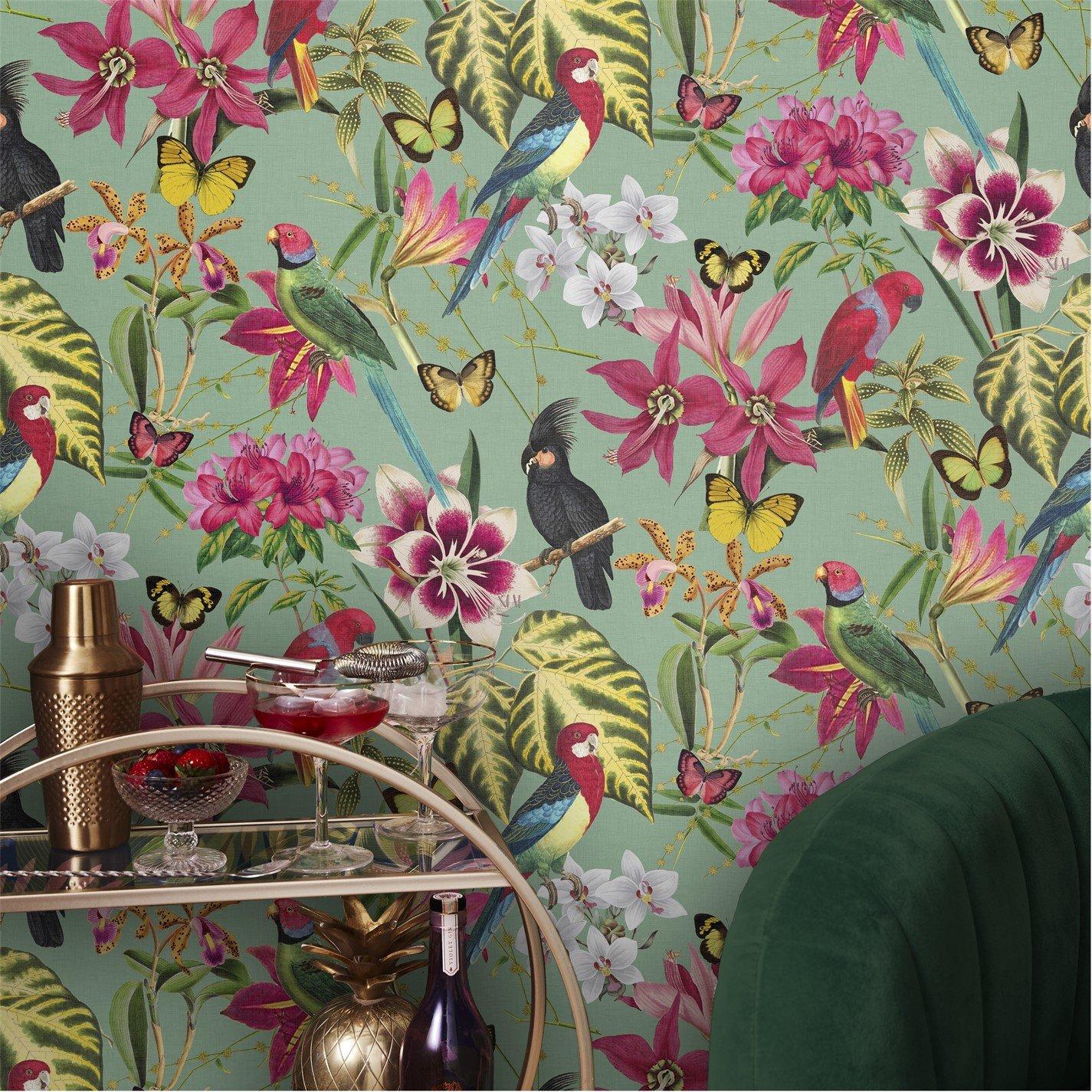 Mulitcolour - Envy - Paradiso Multicolour Floral Wallpaper - 3