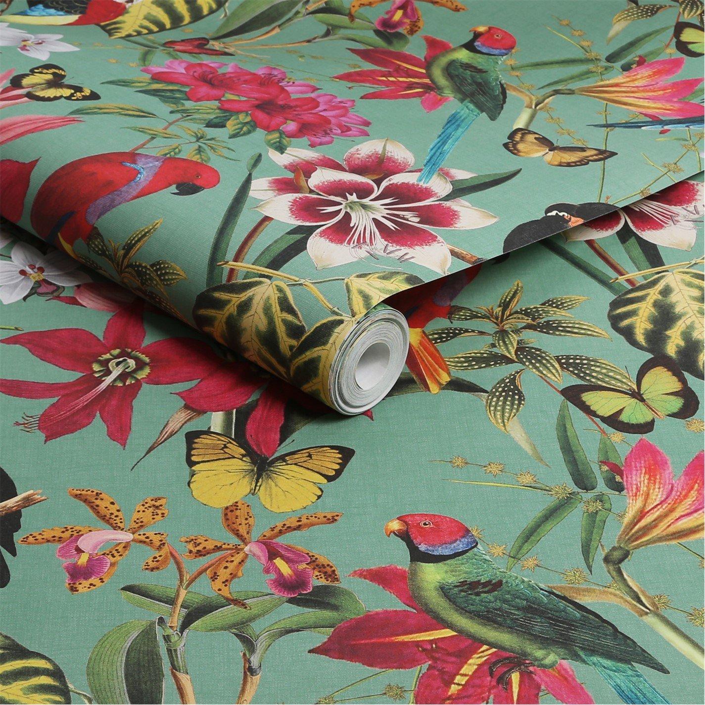 Mulitcolour - Envy - Paradiso Multicolour Floral Wallpaper - 4