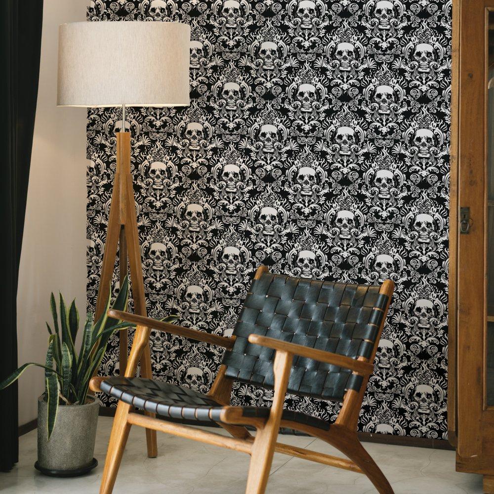 Black - Wall Pops - Self Adhesive Wallpaper Fieri Black - 3
