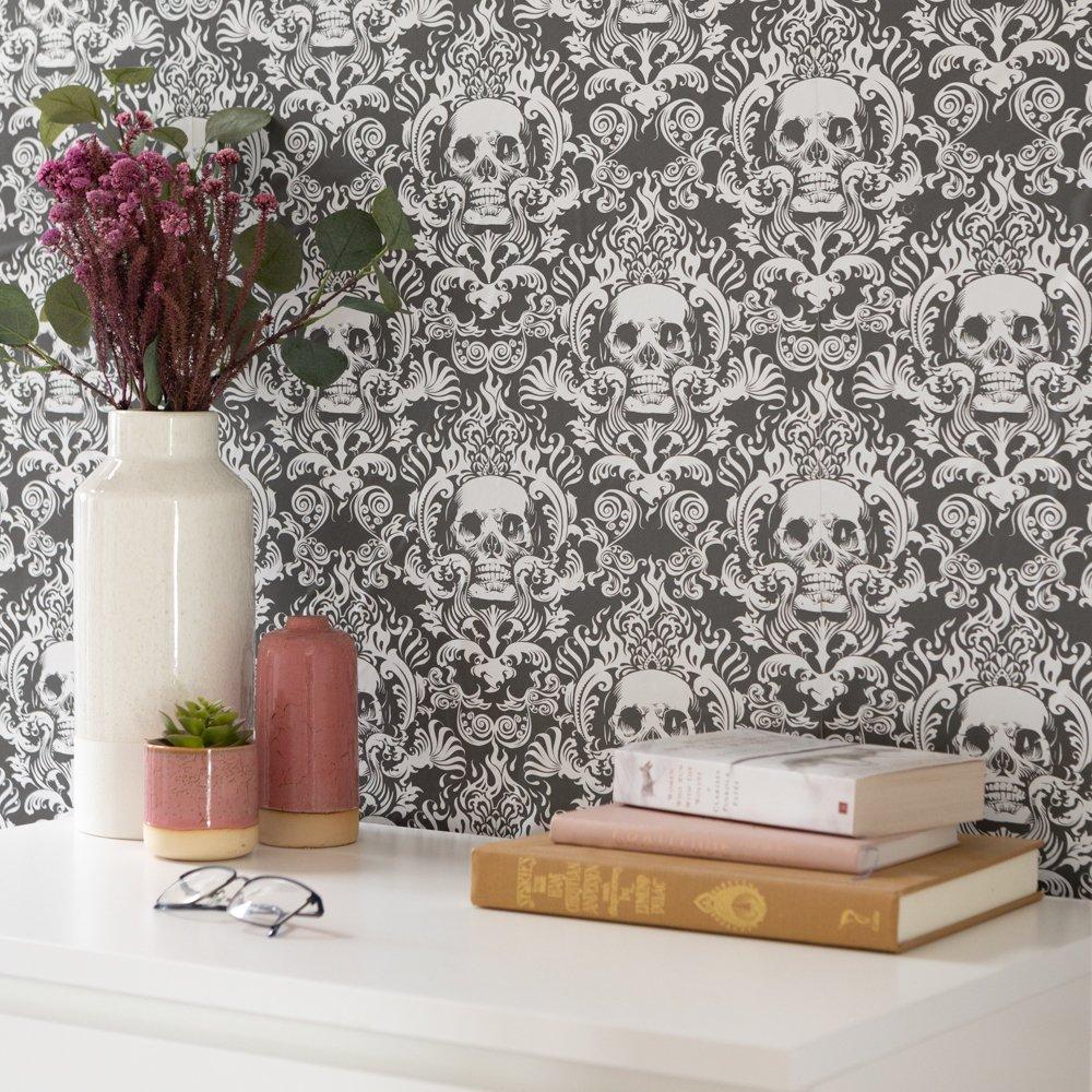 Grey - Wall Pops - Self Adhesive Wallpaper Fieri Grey - 1