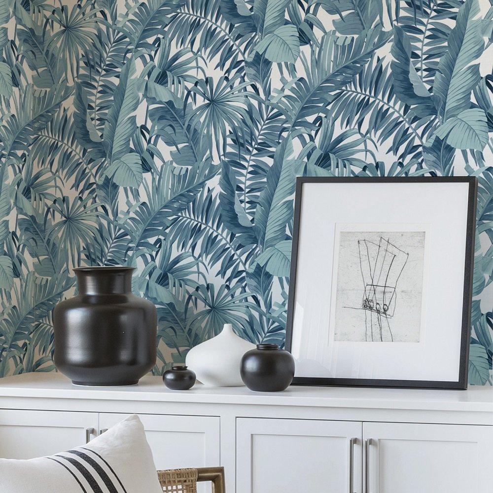 Blue - Wall Pops - Self Adhesive Wallpaper Maui Blue - 1