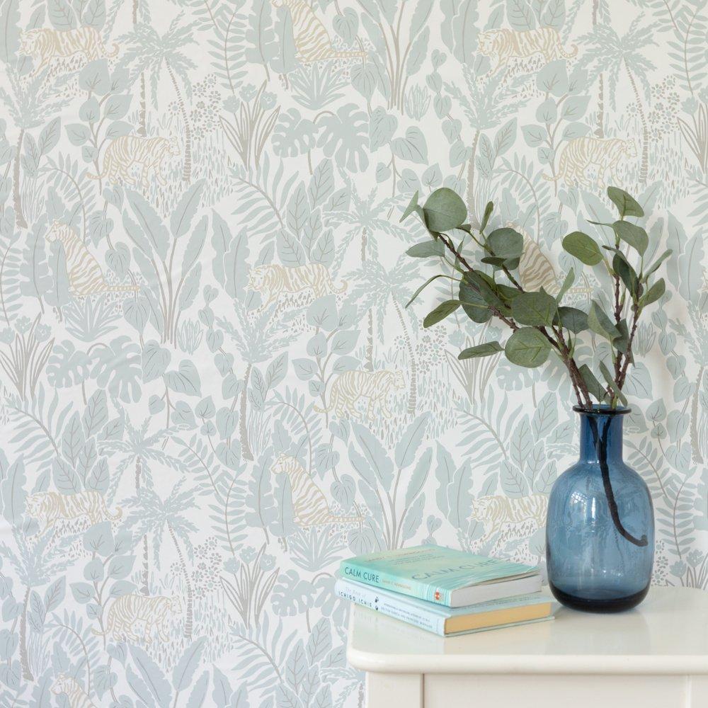 Blue - Wall Pops - Self Adhesive Wallpaper Maynard Blue - 4