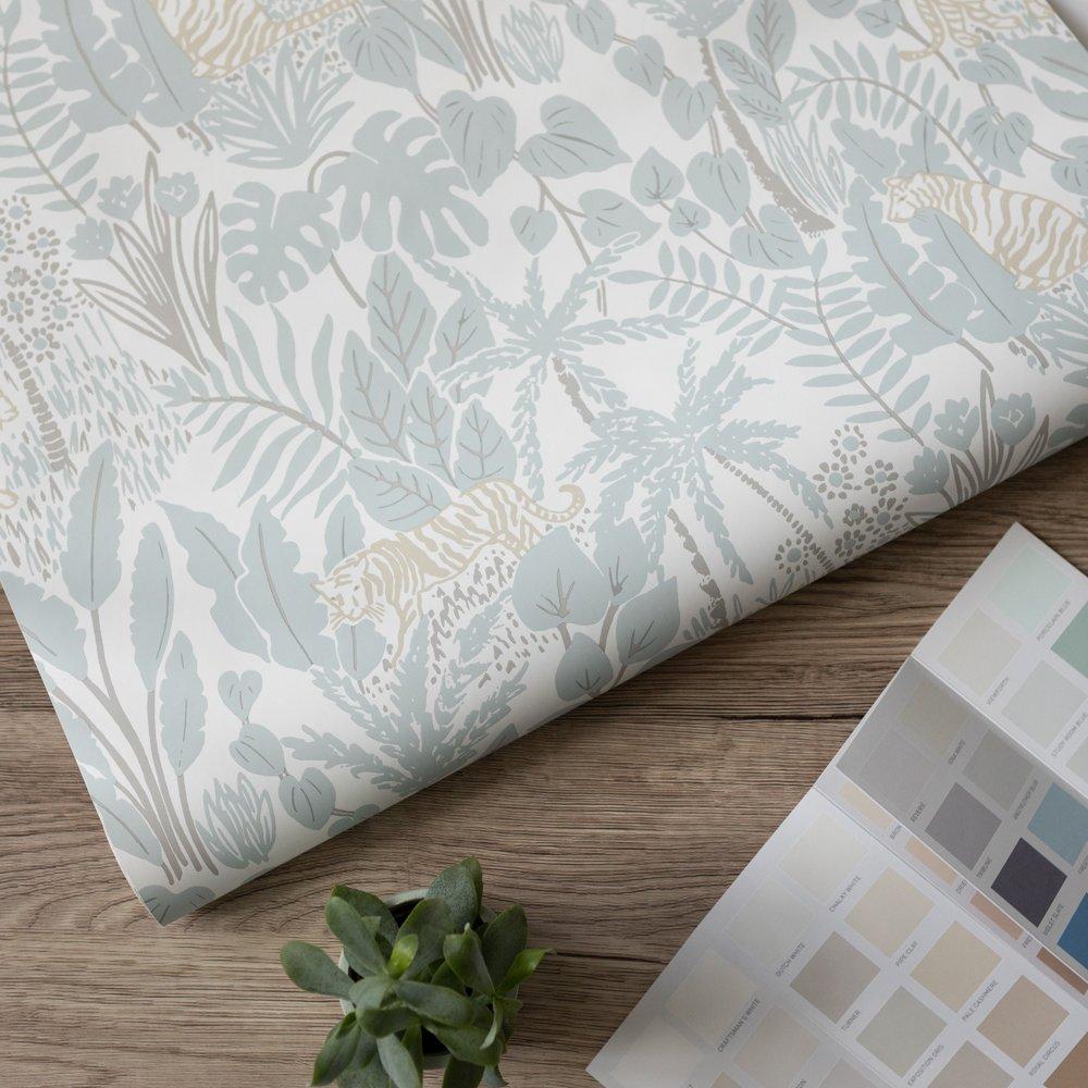 Blue - Wall Pops - Self Adhesive Wallpaper Maynard Blue - 5