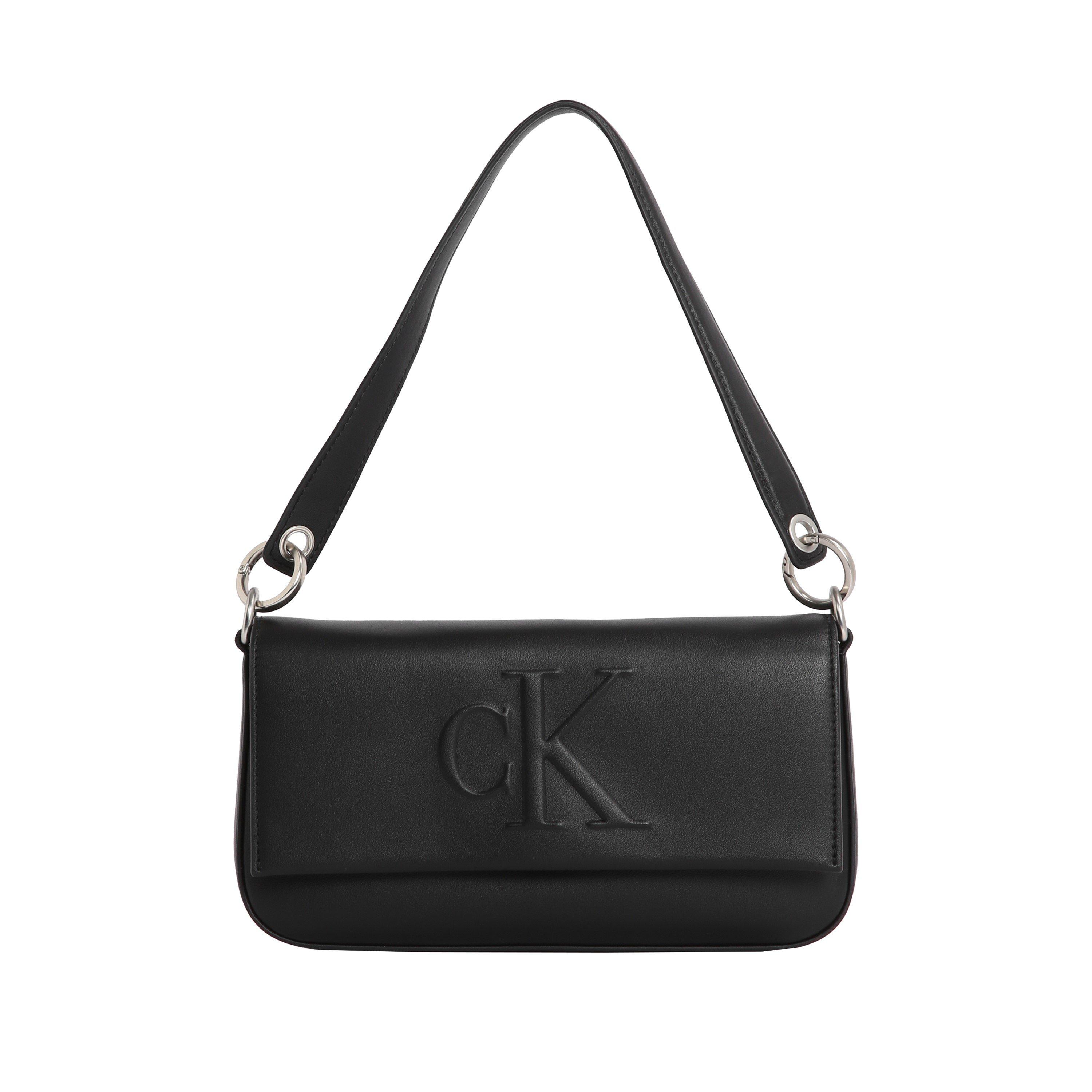 Na Black - Calvin Klein Jeans - Women's Sculpted Flap Shoulder Bag - 1