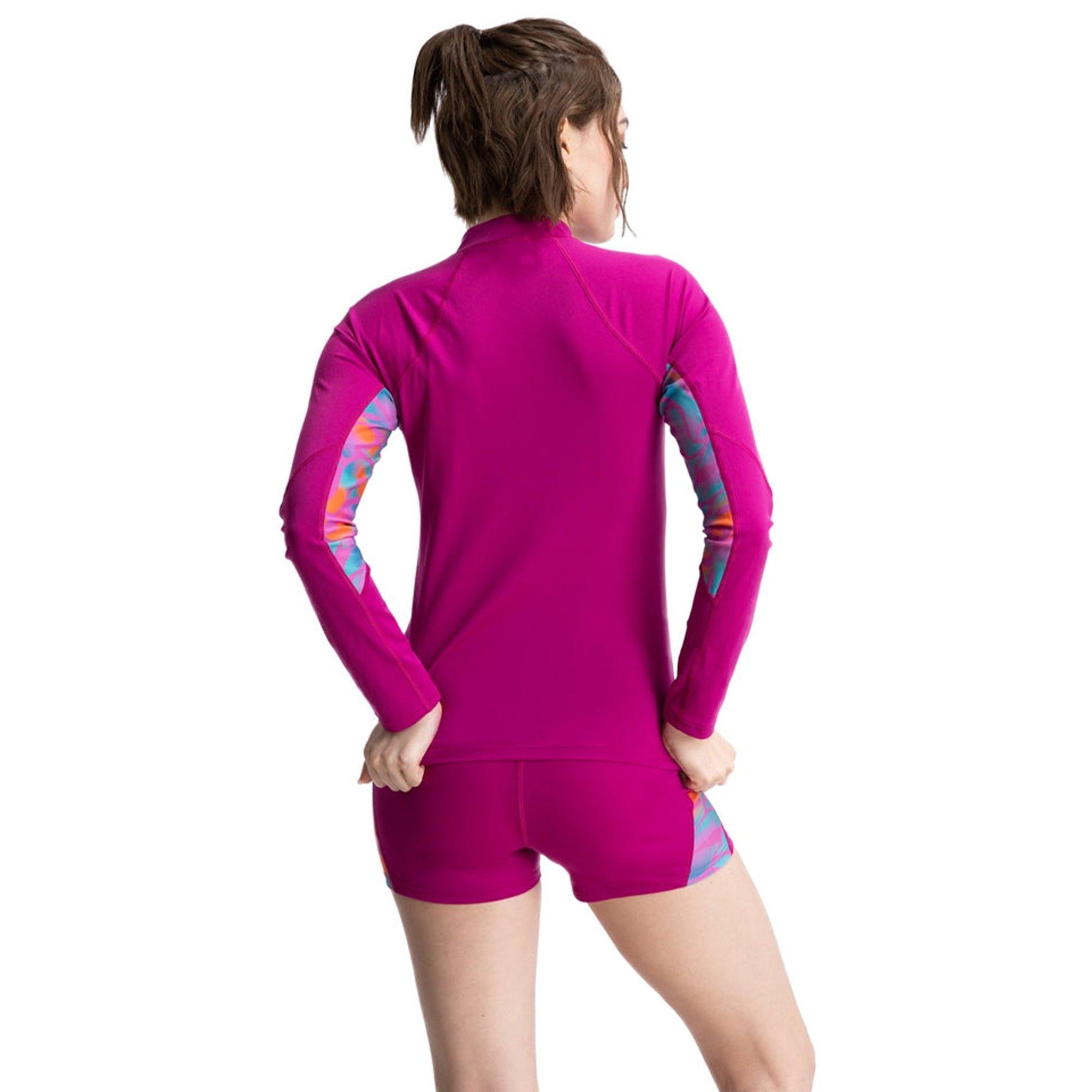 Berry Co/Ba Blu - Speedo - Asia Fit Womens Printed Long Sleeve Rash Top - 3