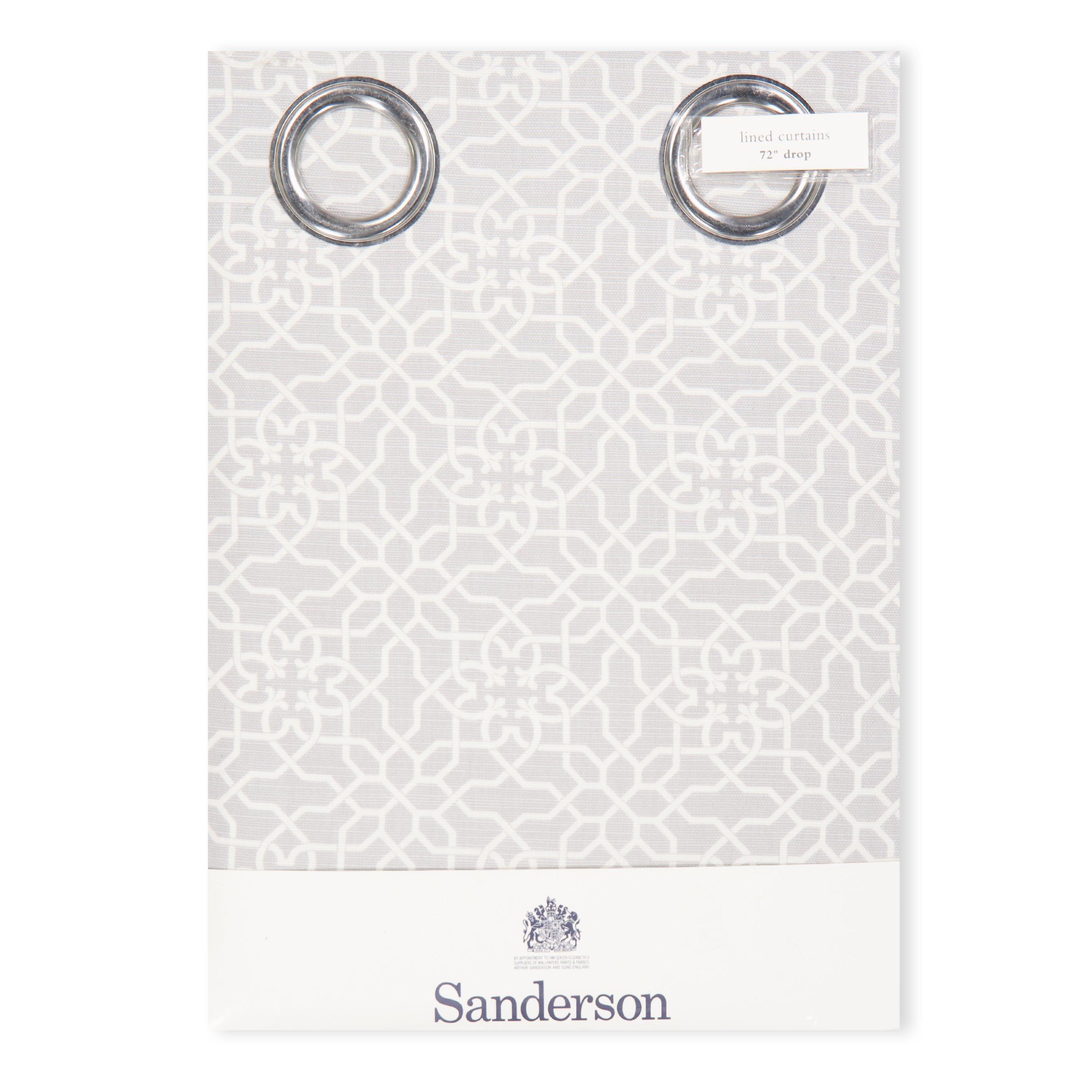 Silver - Sanderson - Unisex Adults Chiswick Grove Curtains