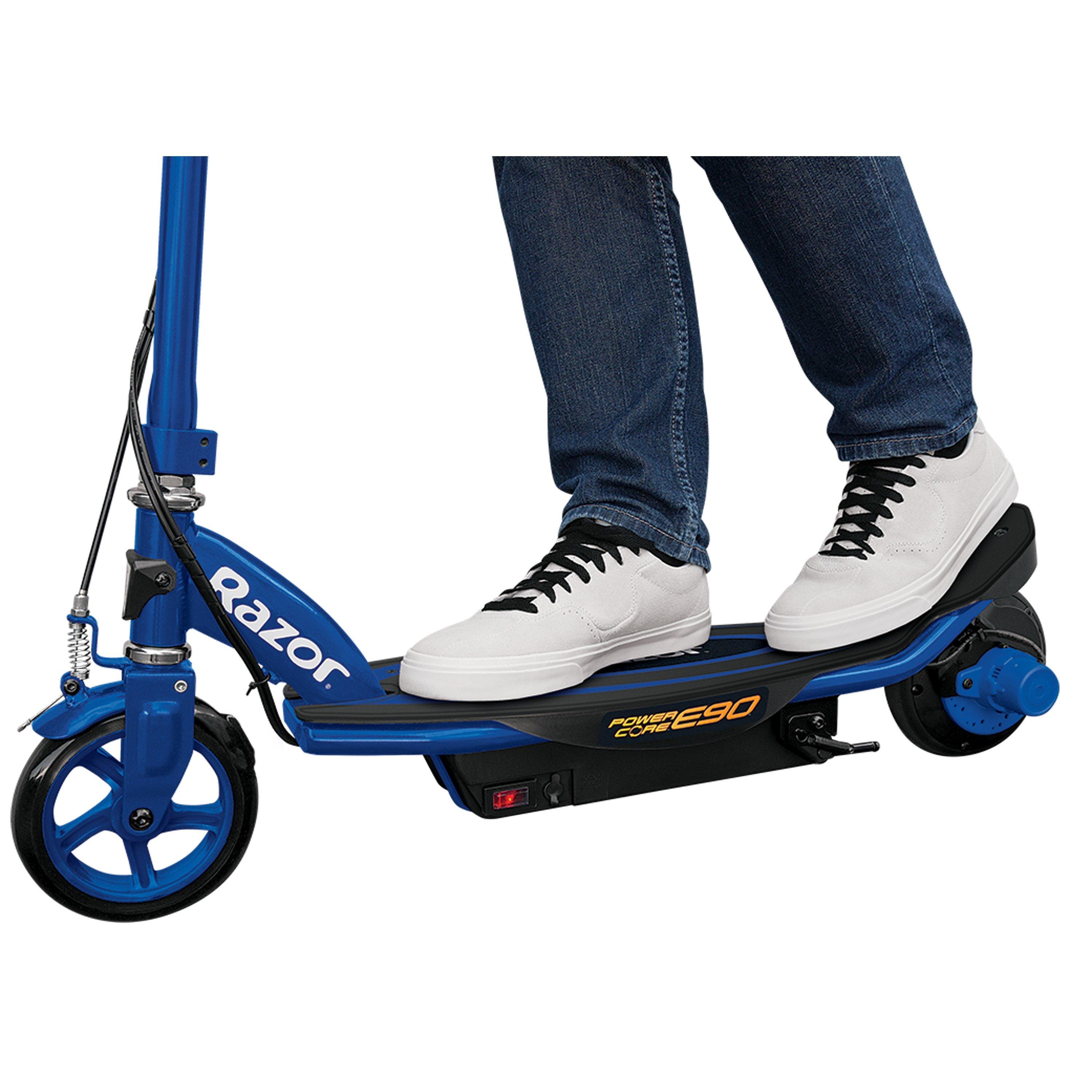 Blue - Razor - Power Core E90 12 Volt Scooter - Blue - 3