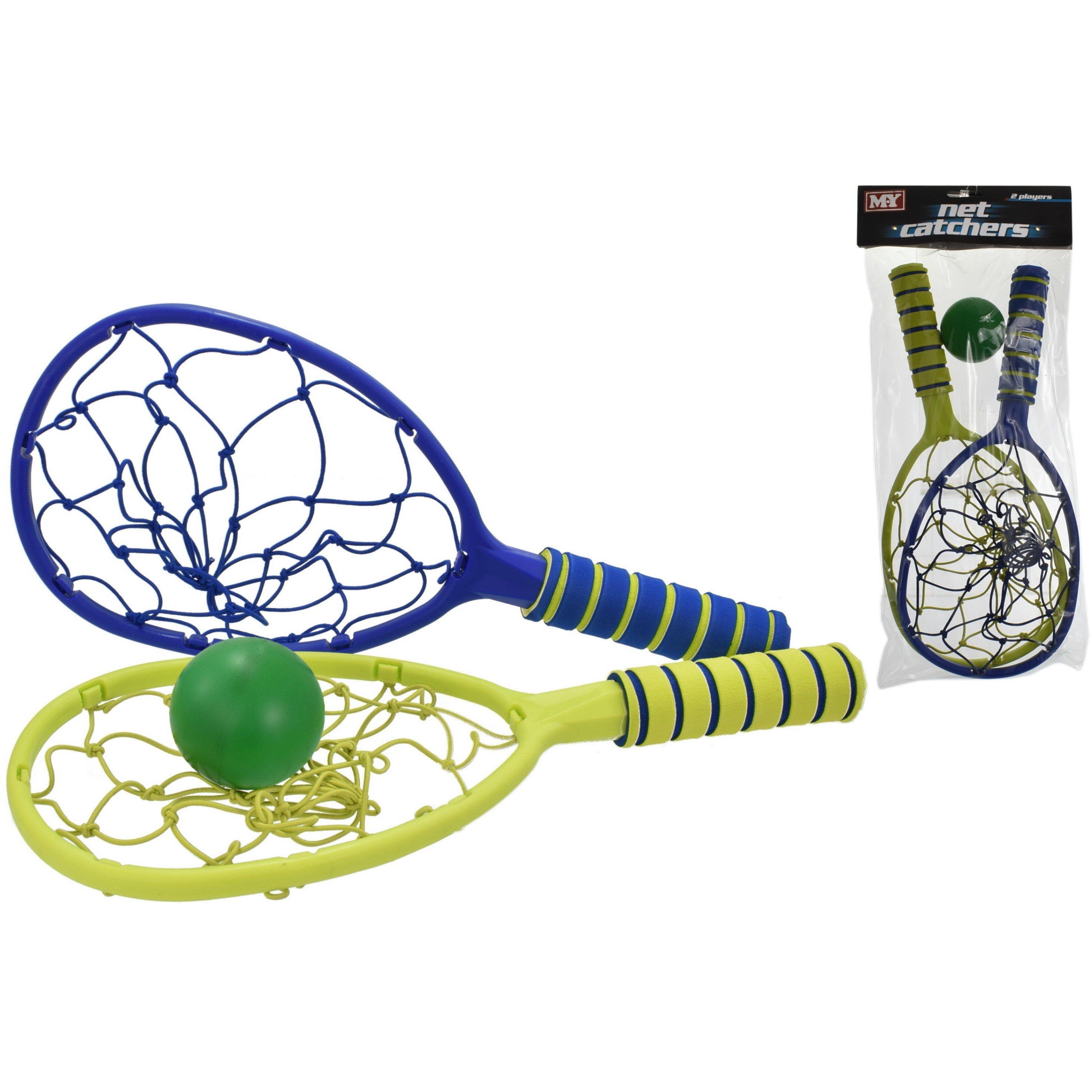 Multi Colour - Kandytoys - NET CATCHERS RACKET SET WITH FOAM HANDLES