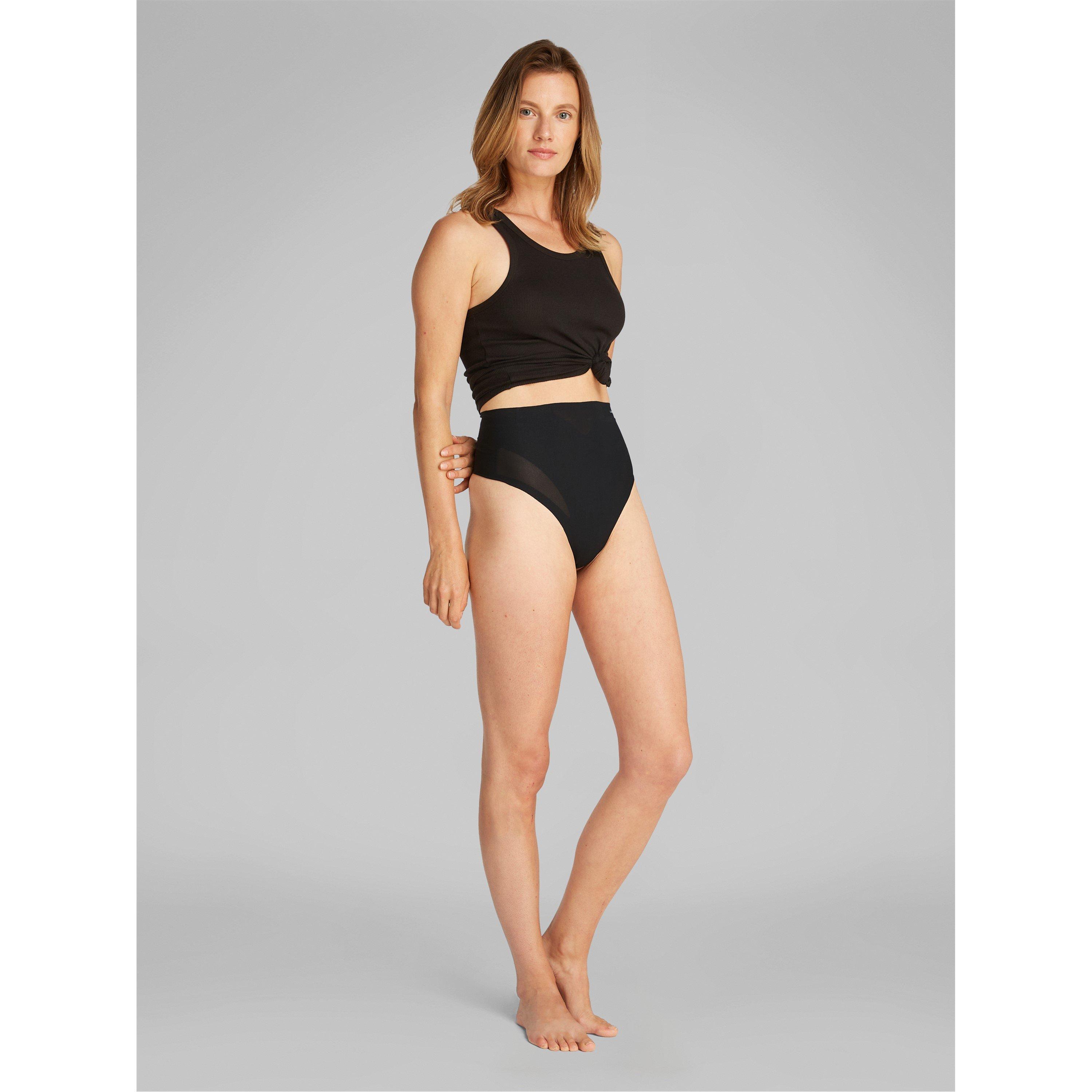 Black - Calvin Klein - Women's Sculpted Firm Mesh Thong Underwear - 2