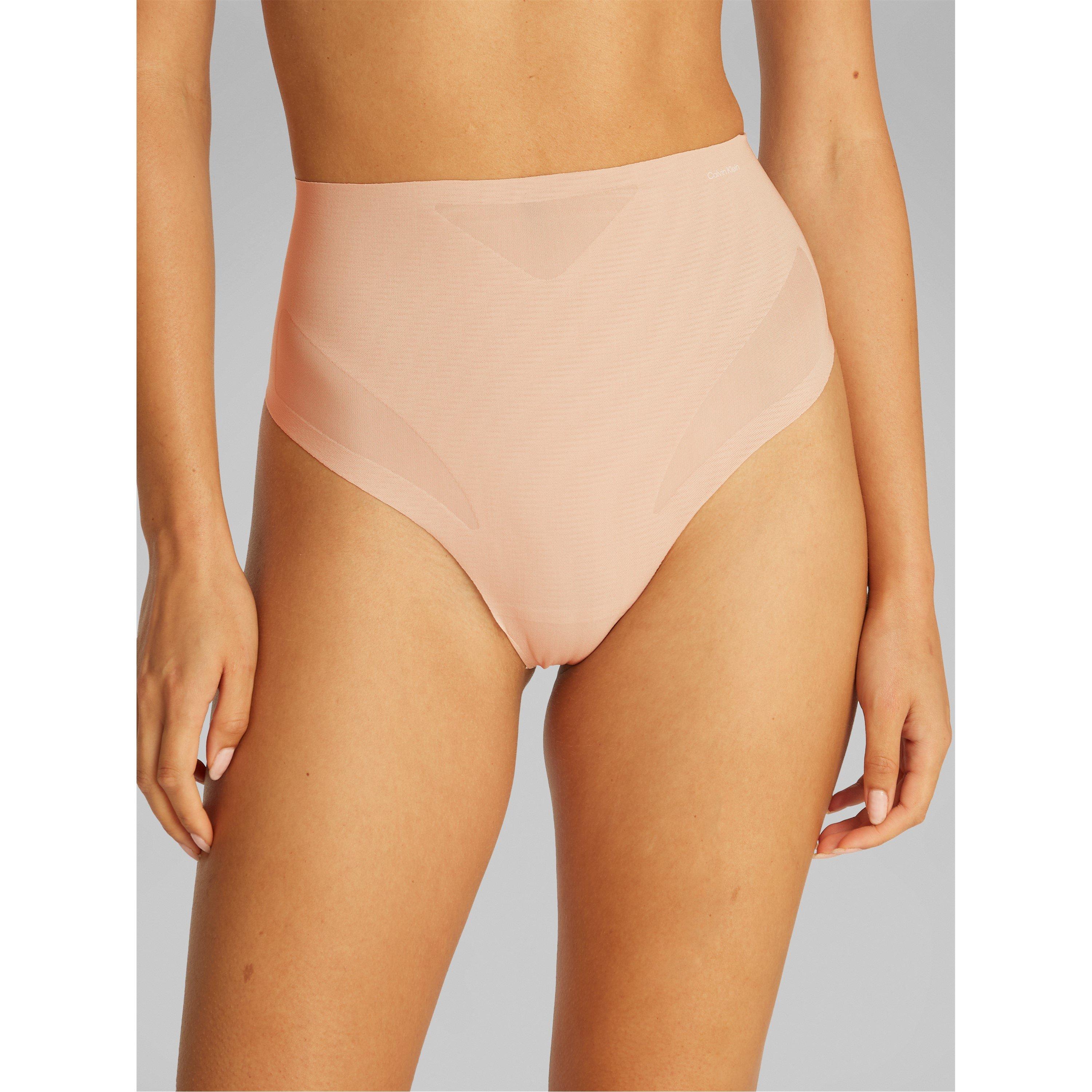 Calvin Klein Women's Sculpted Firm Mesh Thong Shapewear - Cedar - 16 (XL)