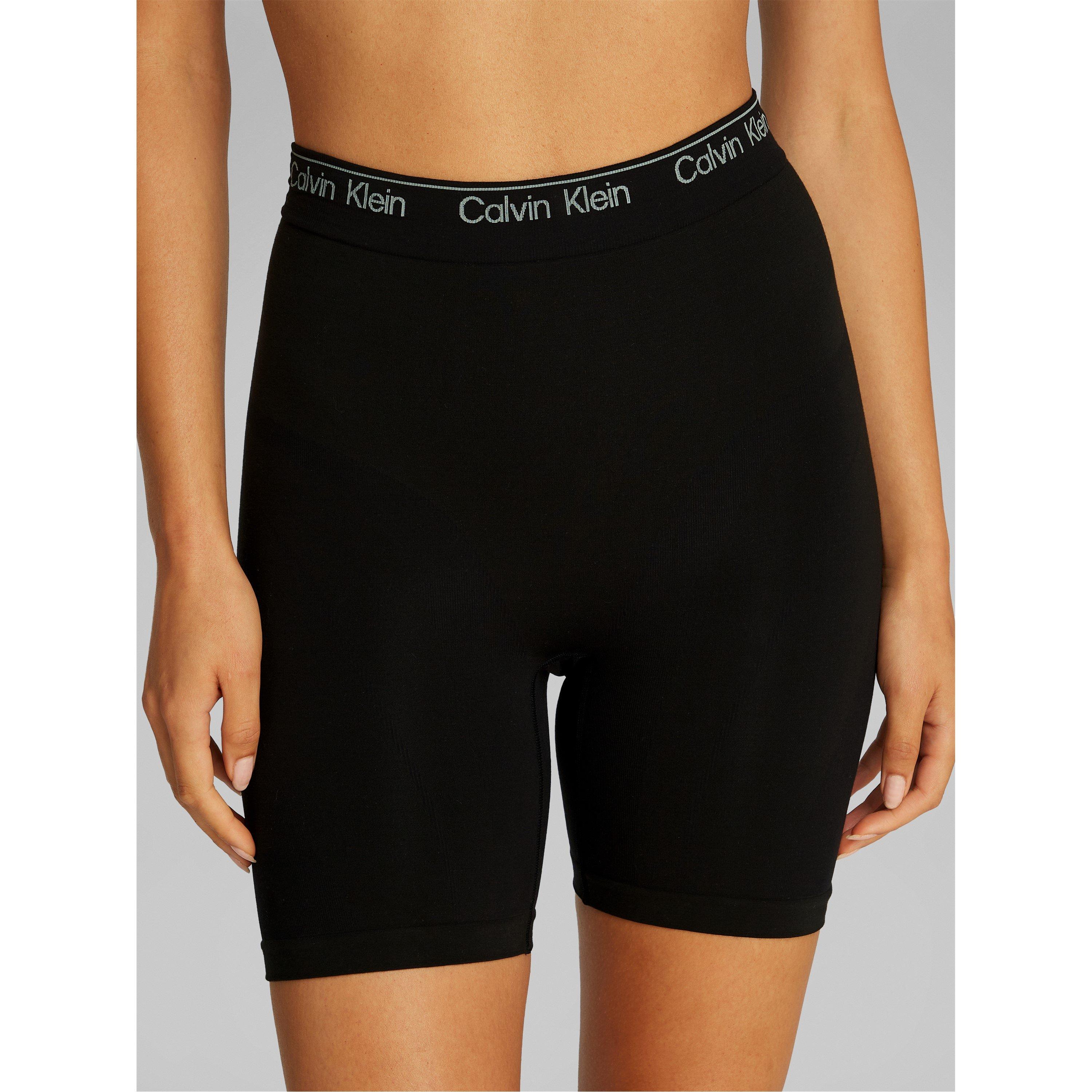 Black - Calvin Klein - Women's Cotton Seamless Thigh Slimmer Control Shorts - 1
